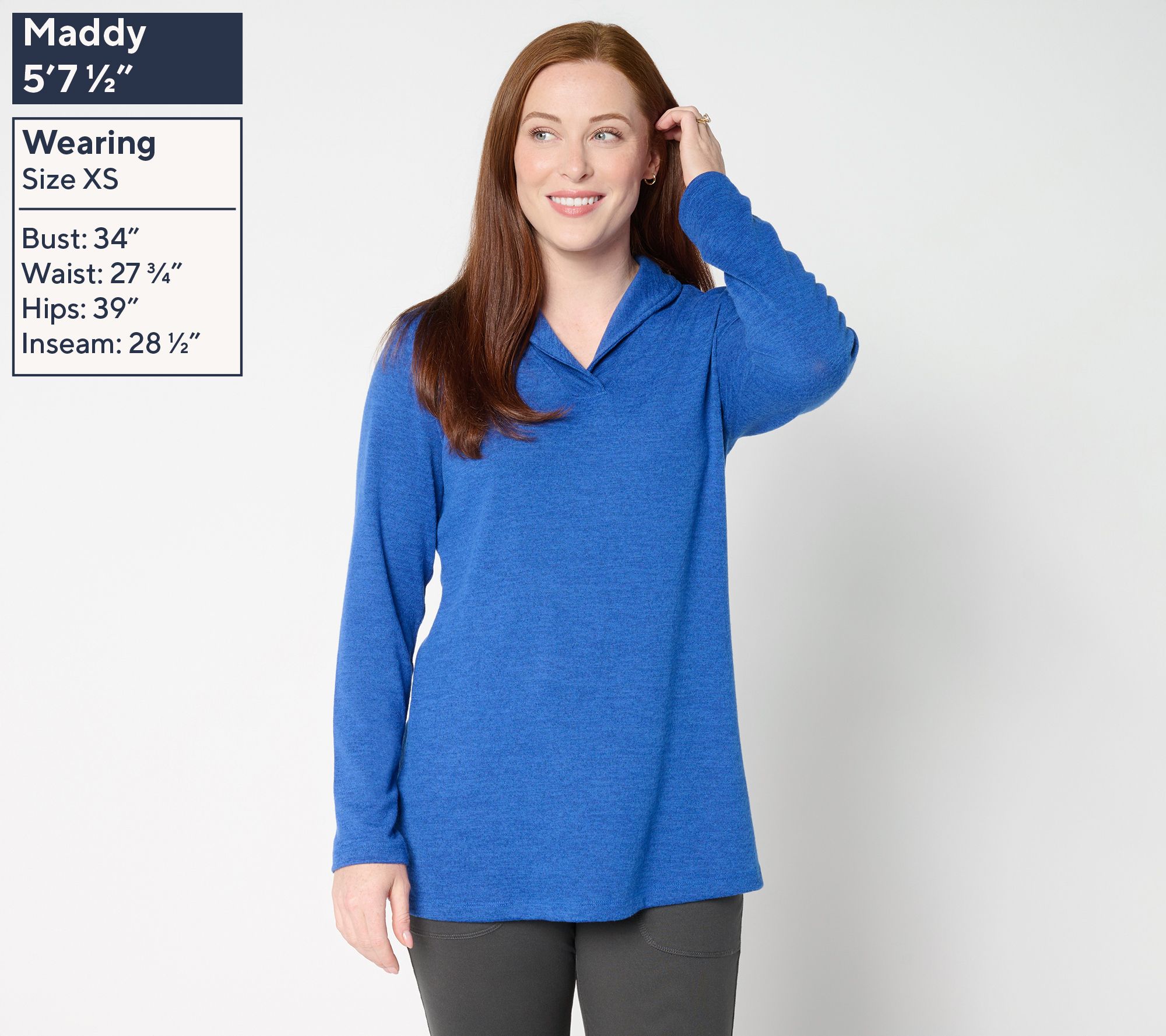 Denim & Co. Regular Heavenly Jersey Shawl Collar Tunic