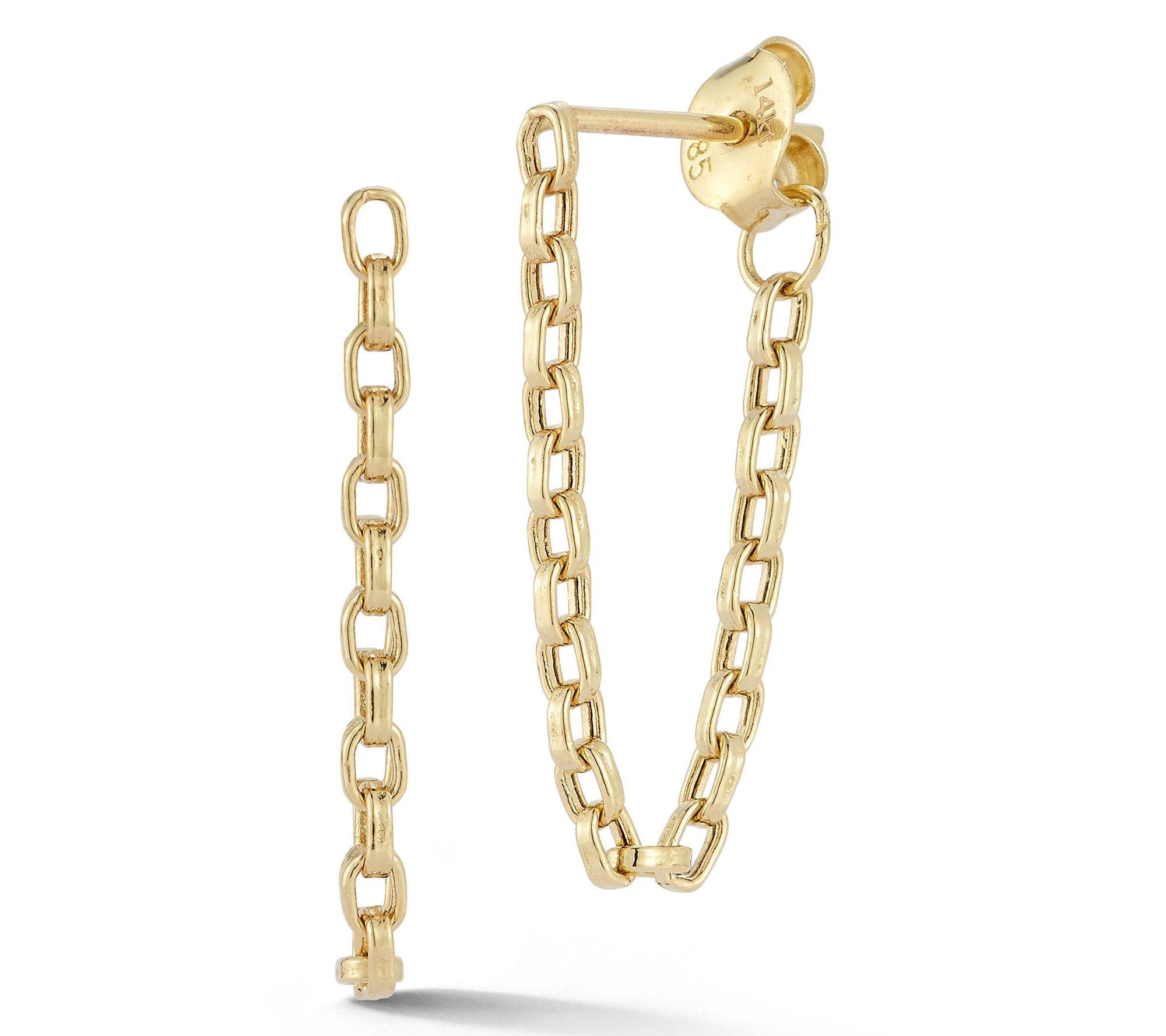 Luminosa Gold Chain Dangle Drop Earrings, 14K