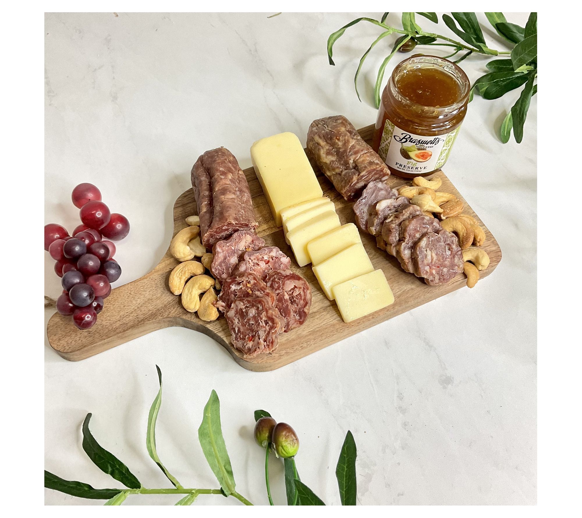 Sergio's Acacia Wood 6-Piece Salami & Cheese Set