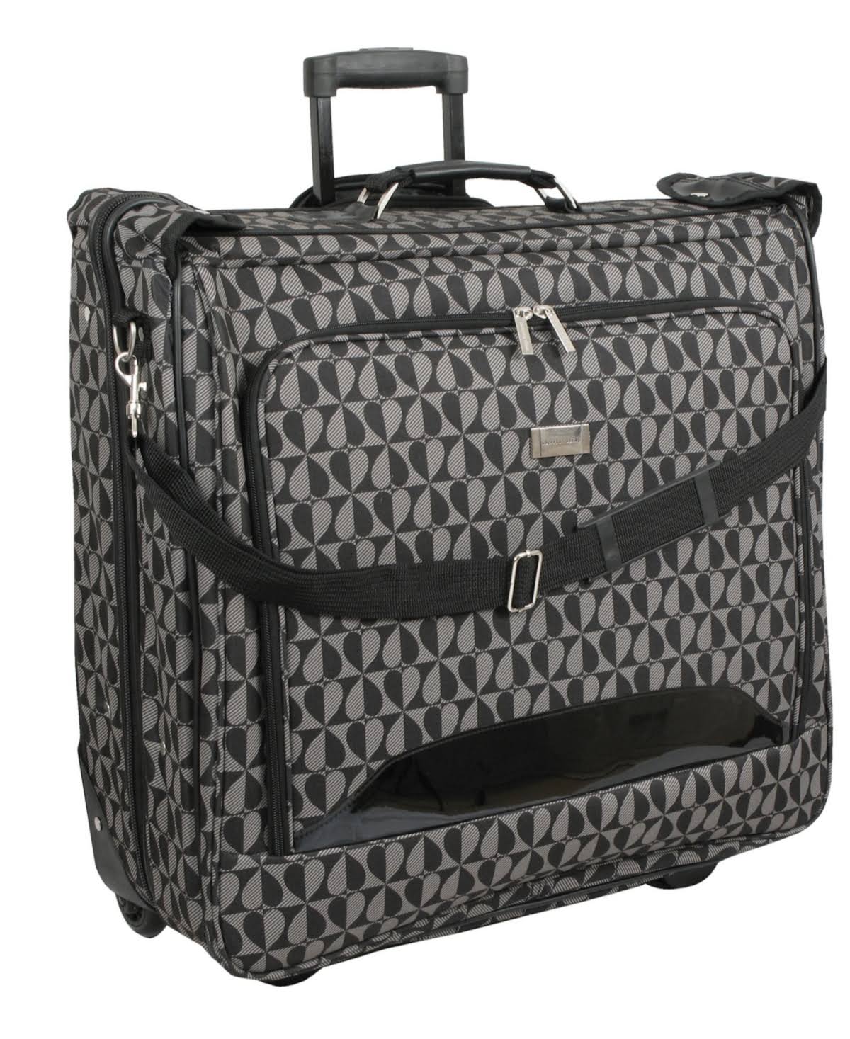 Geoffrey Beene Hearts Rolling Garment Carrier, Black