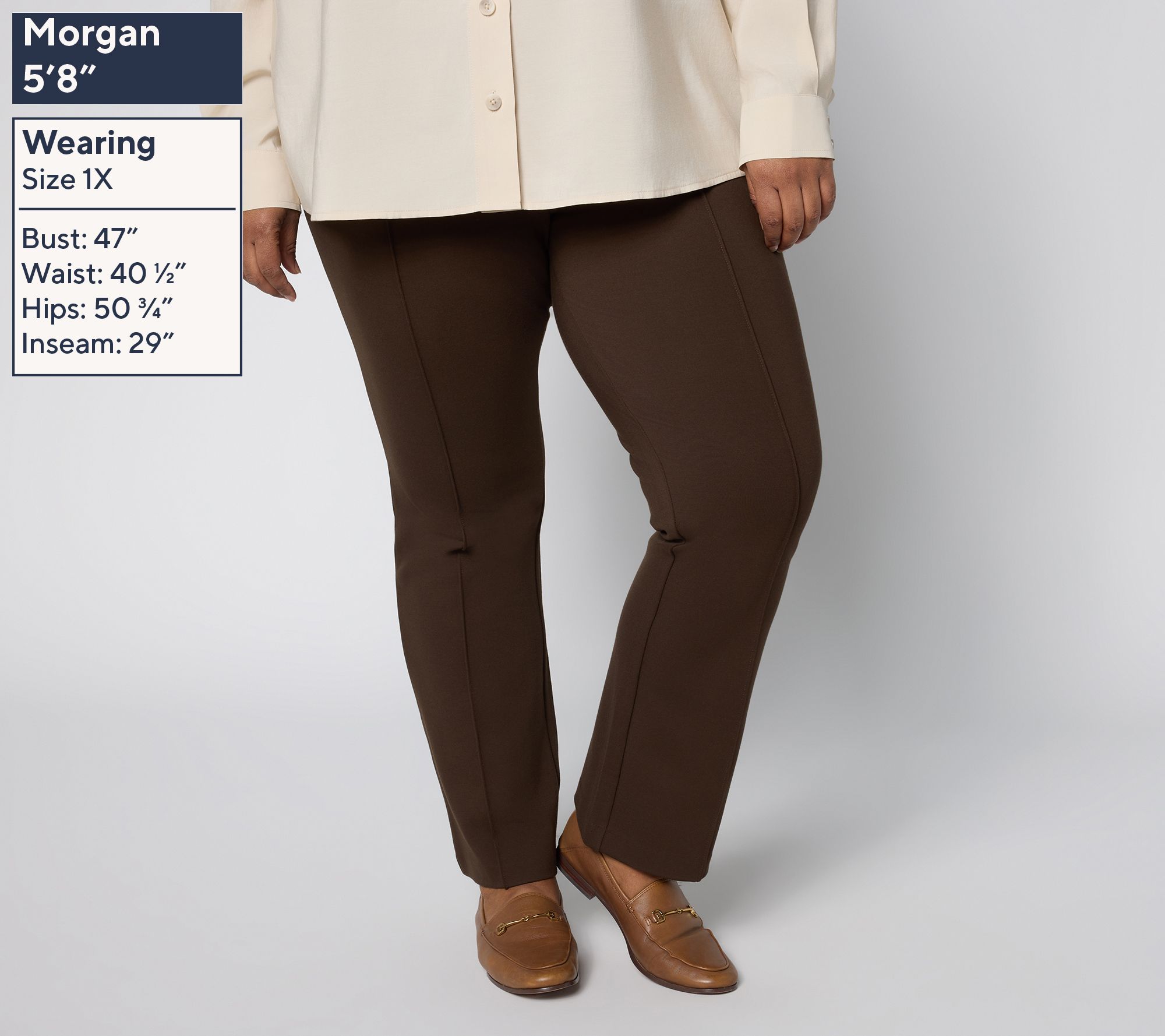 Martha Stewart Signature Regular Knit Ponte Ankle Pants