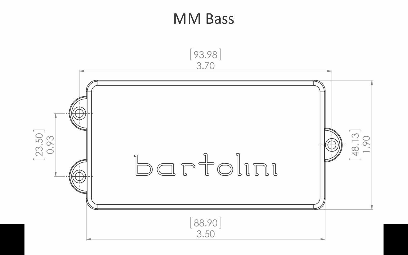 Bartolini BRPMMC Original MM-StringRay Dual Coil 4-String Bass Pickup