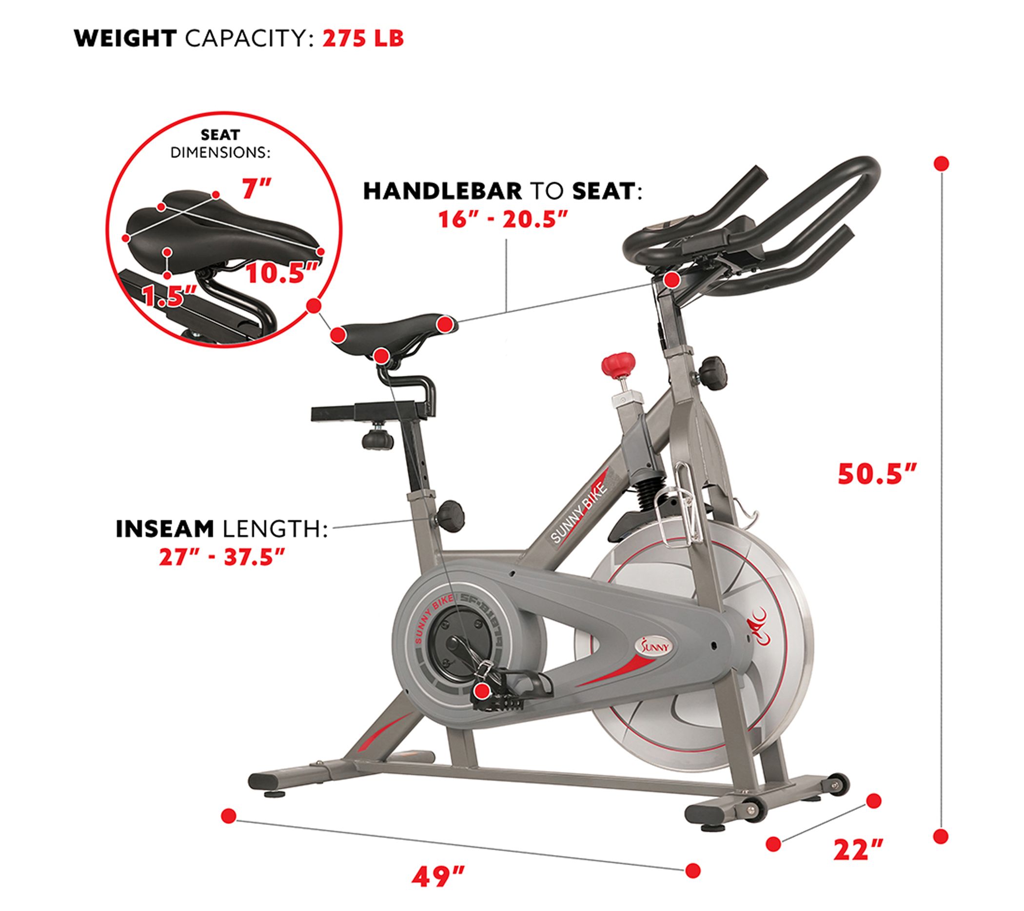 Sunny Health & Fitness Synergy Indoor Cycling B ike