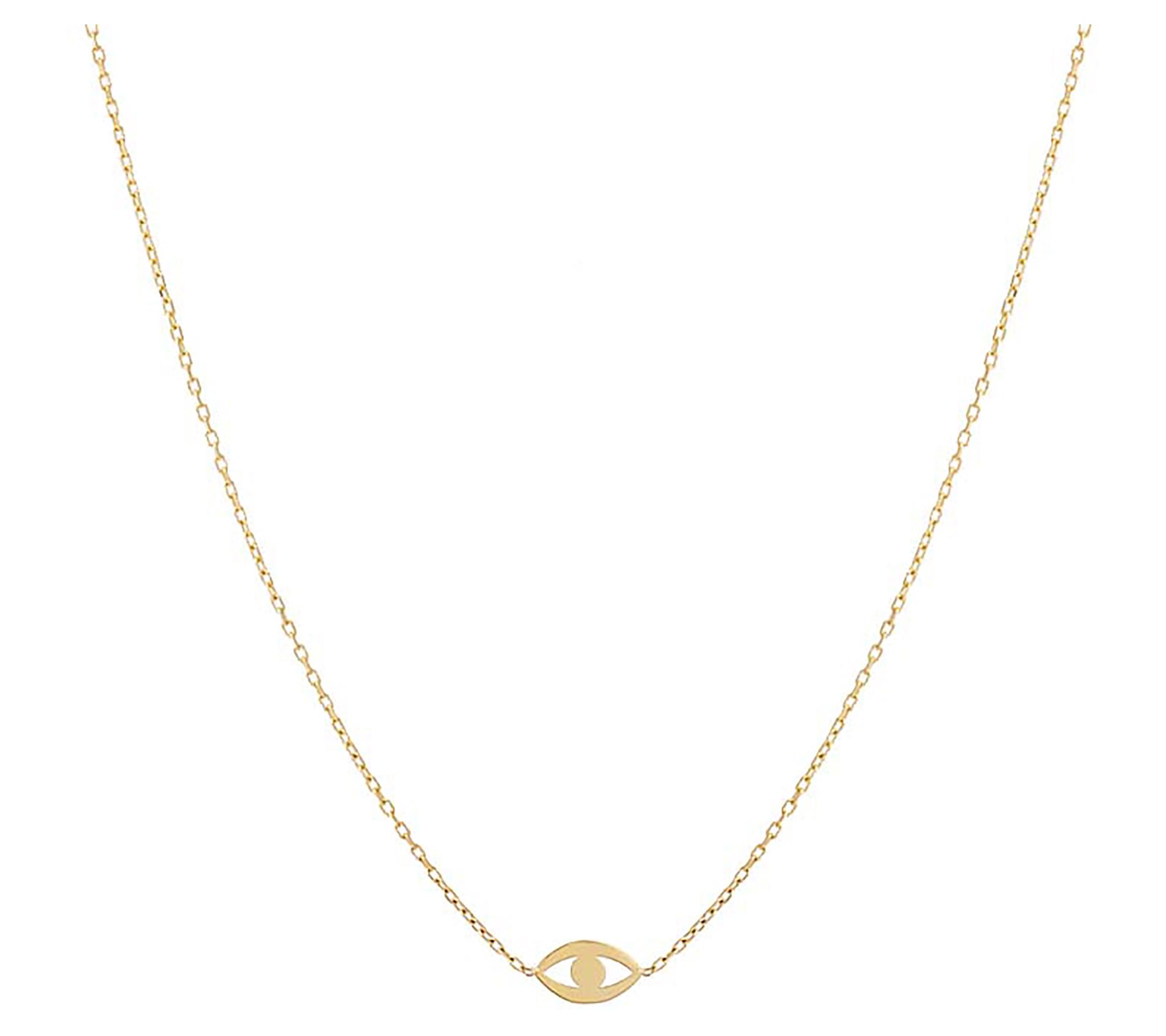 By Adina Eden 14K Gold Mini Evil Eye Necklace