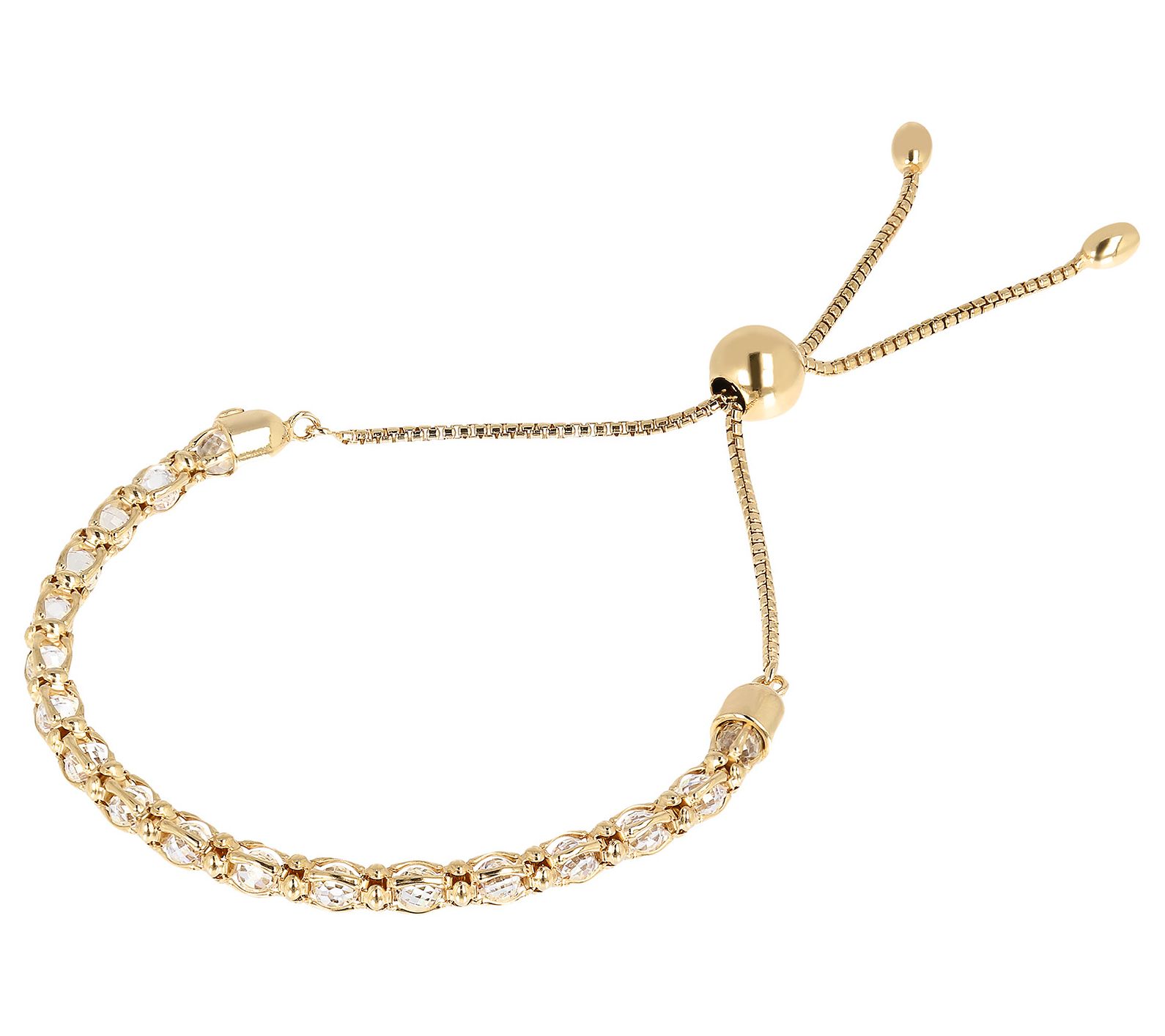 Diamonique 1.50 cttw Adjustable Tennis Bracelet, Sterling