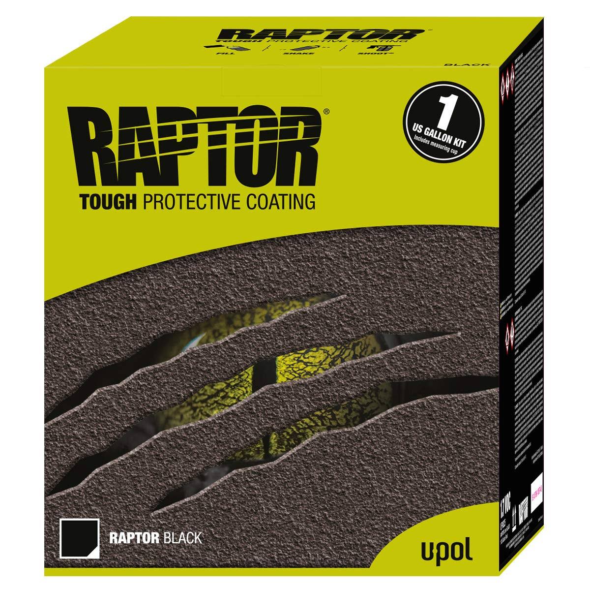 U-POL Products 0825 Raptor Black 1.7 VOC Truck Bed Liner Kit - 4 Liter