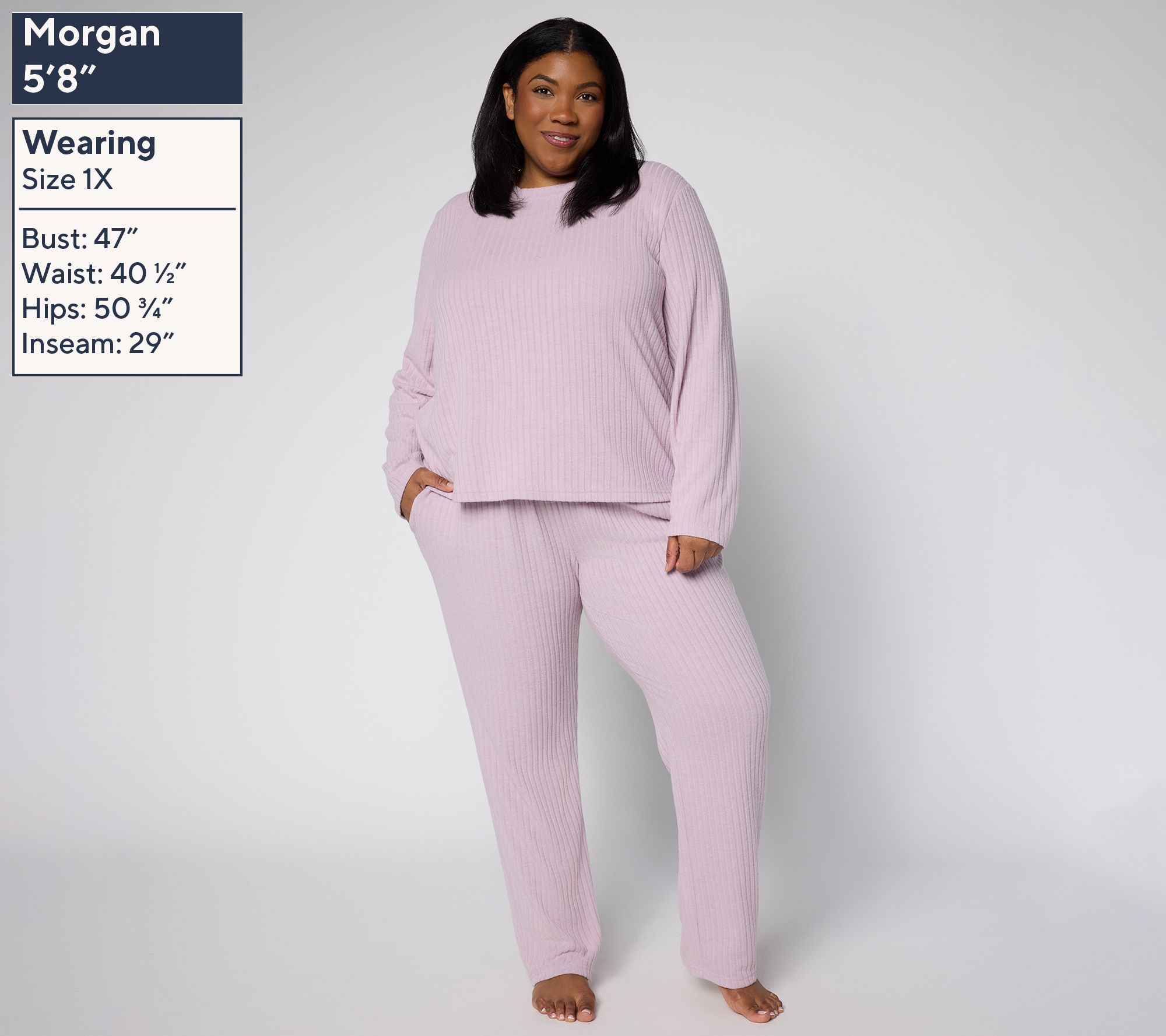 Berkshire Homewear Heathered Long Sleeve & Pant Hacci Set