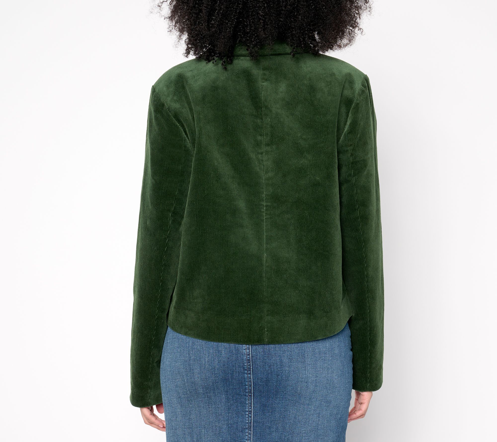 Me by Jennie Garth Easy Fit Corduroy Cropped Blazer