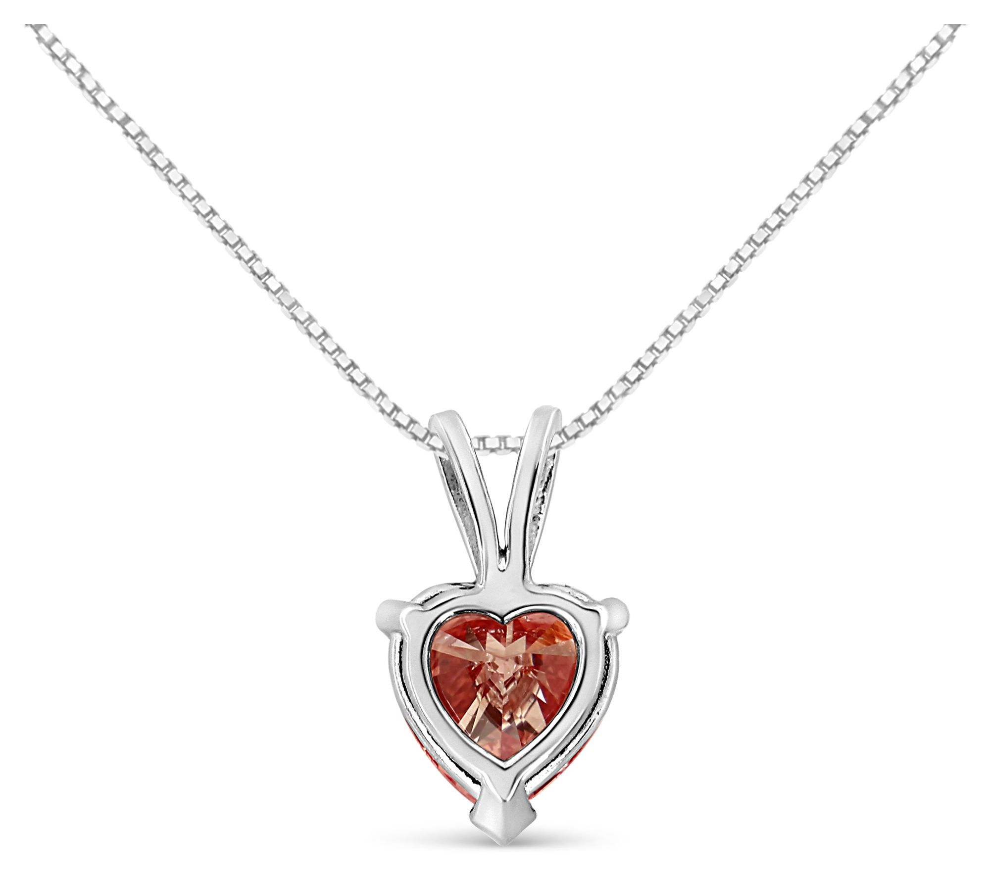 Haus of Brilliance Lab Grown Pink Diamond HeartNecklace, 14K