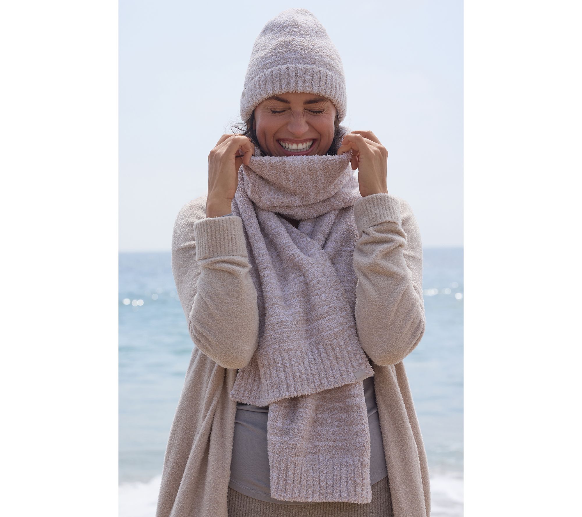 Barefoot Dreams CozyChic Beanie and Scarf Set