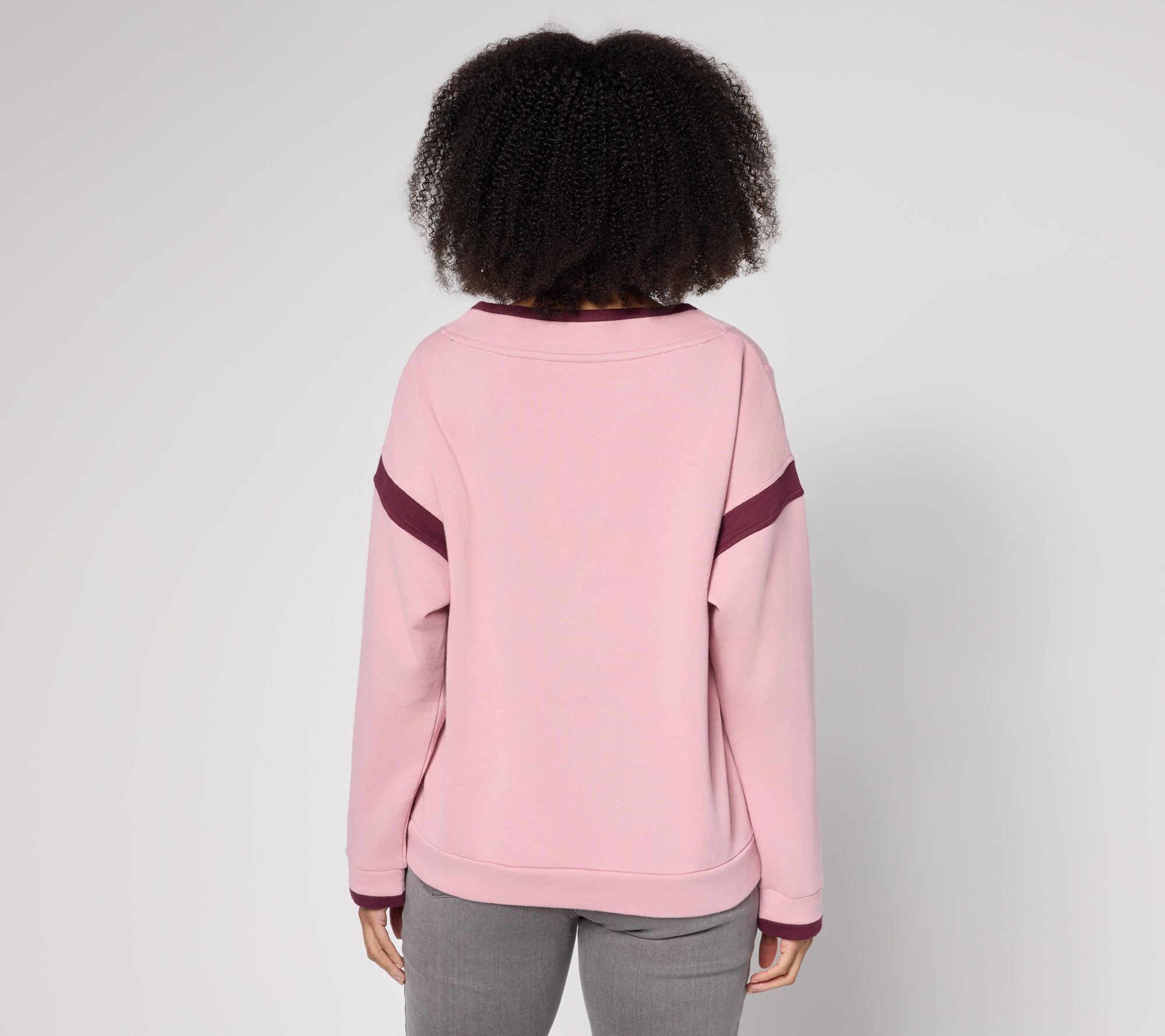 RM Studio x Rebecca Minkoff Varsity V-Neck Sweatshirt