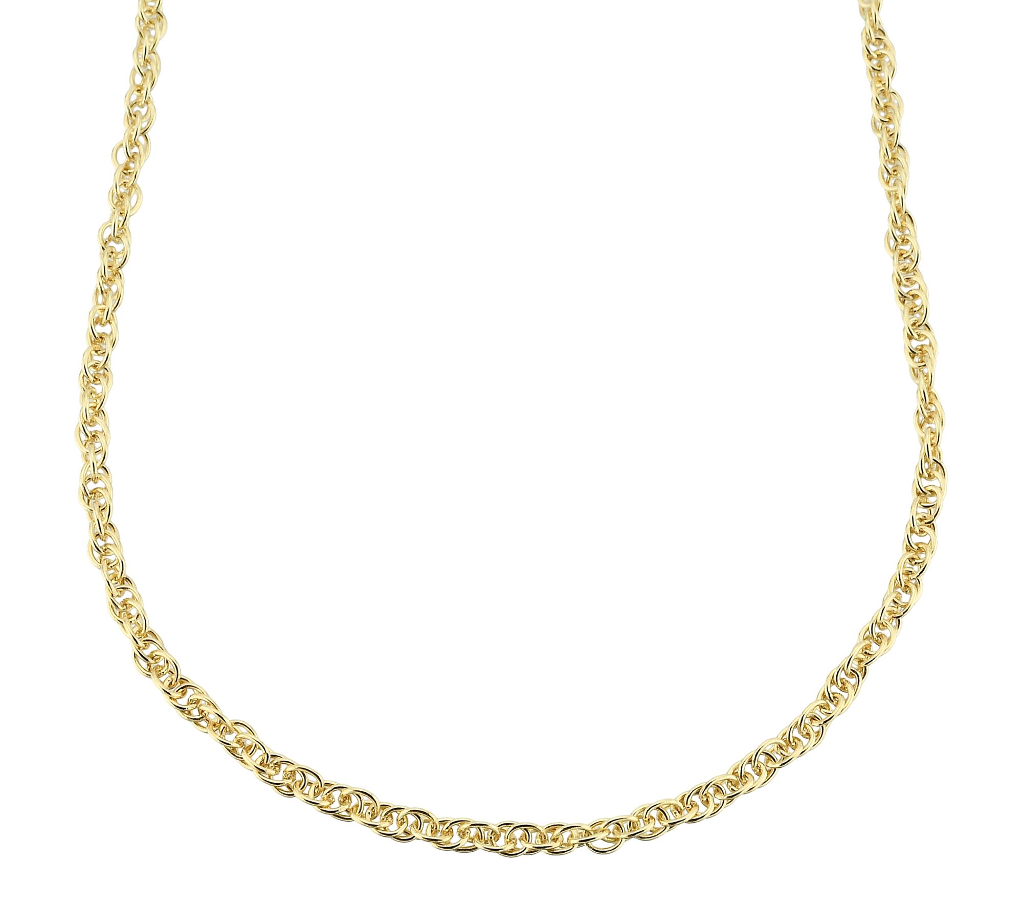 Silver Style 1.7mm Solid Loose Rope Chain Necklace, Sterling