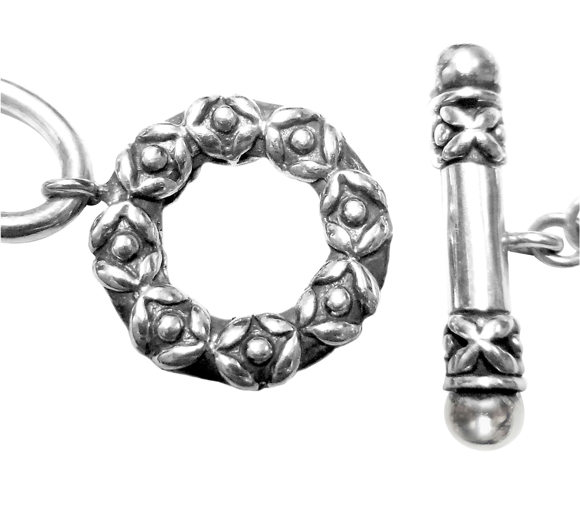 Sterling Silver Station Link Bracelet