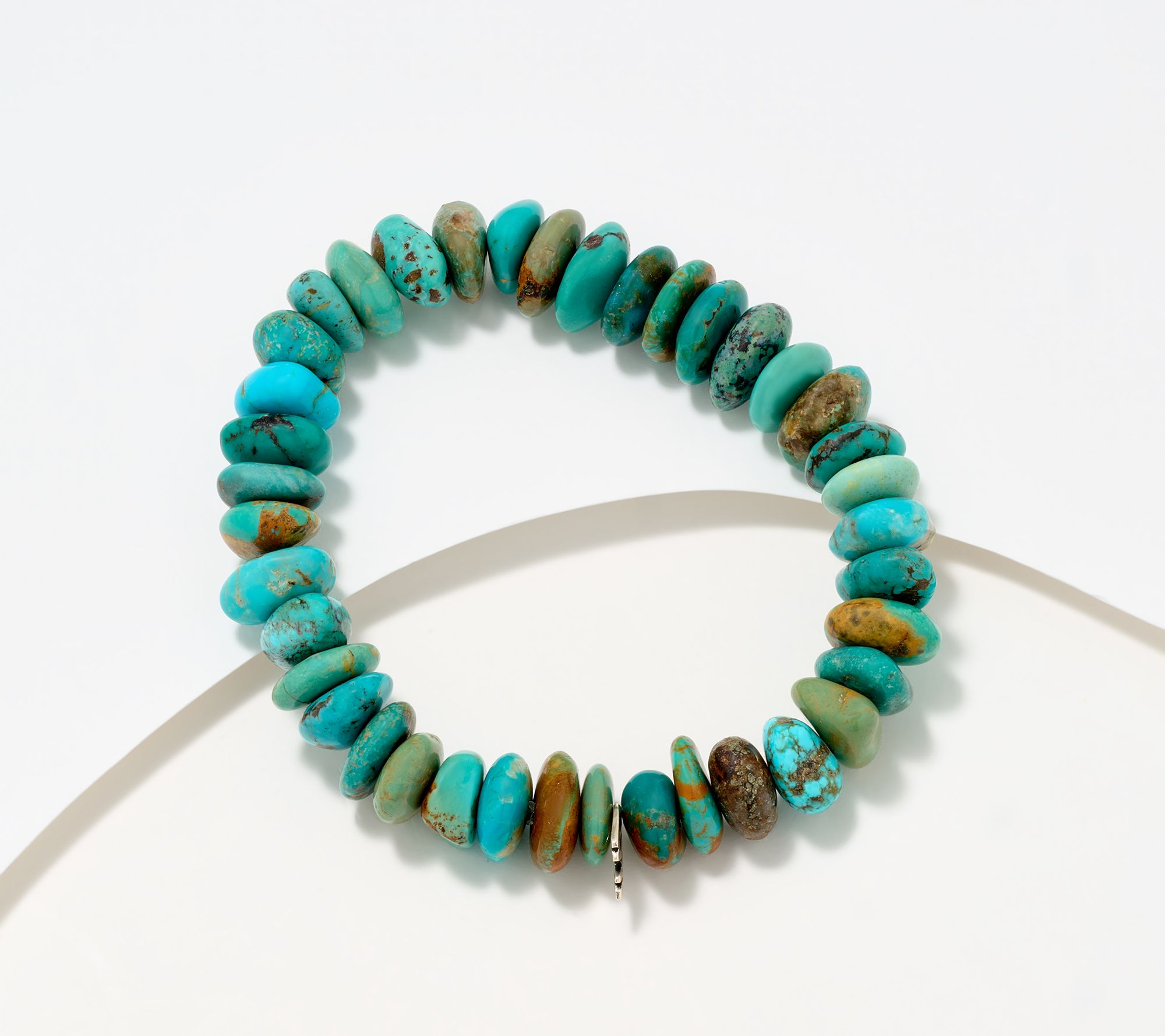 American West Shades of Blue Turquoise Stretch Bracelet
