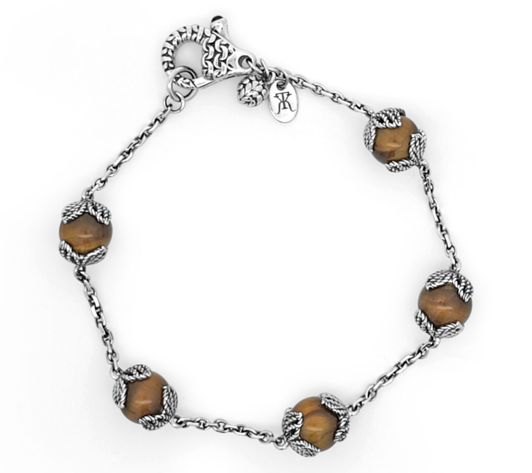 Tiffany Kay Studio Sterling Silver Tiger's EyeBead Bracelet