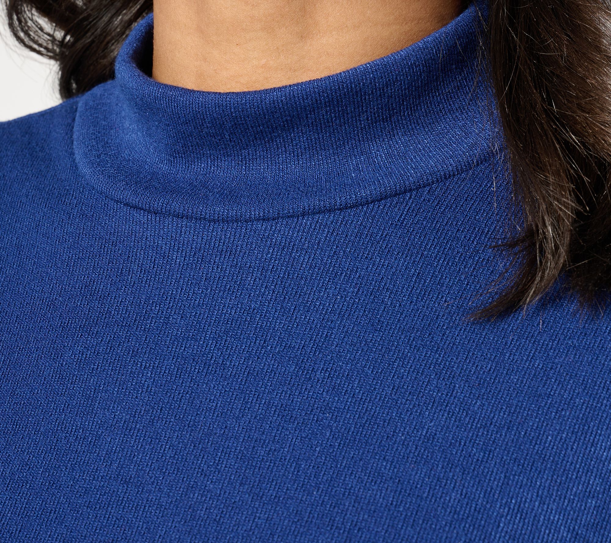 Dennis Basso Luxe Mock Neck Sweater with Bell Sleeves