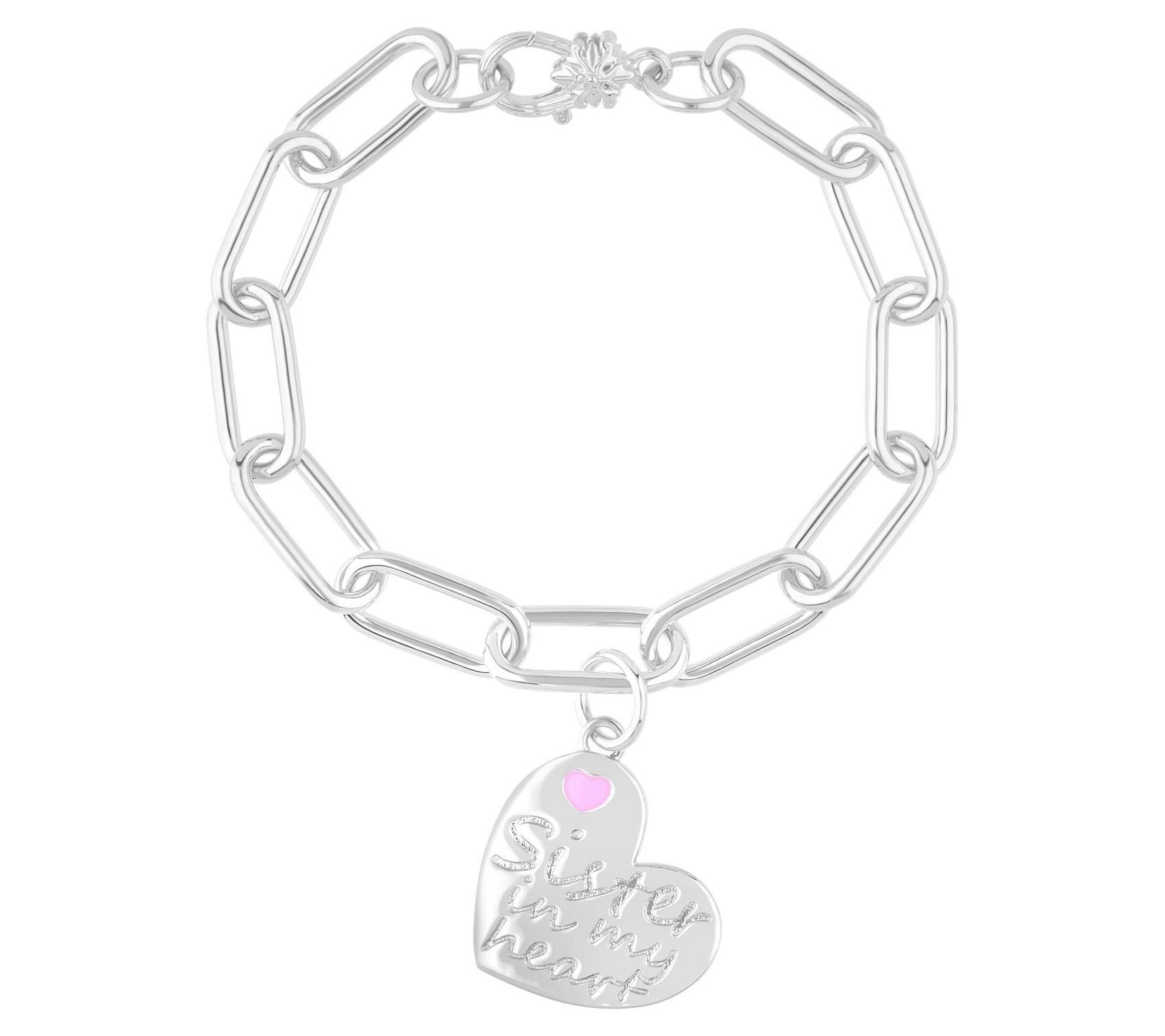 Ariva Sterling Silver Sister in My Heart Bracelet