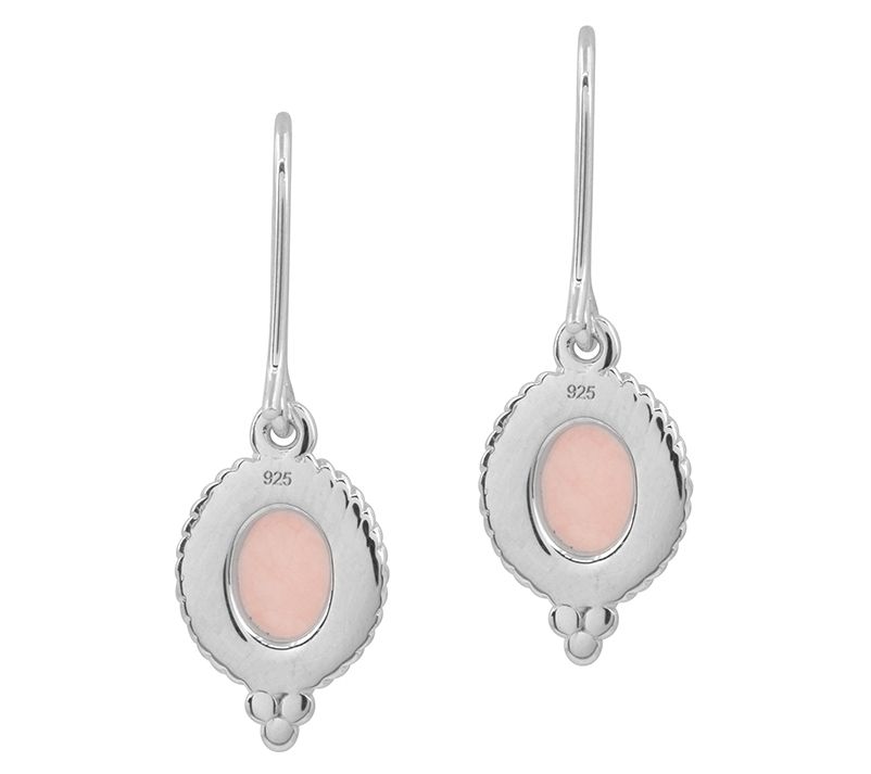 Affinity Gems Rose Quartz Dangle Earrings, Sterling Silver