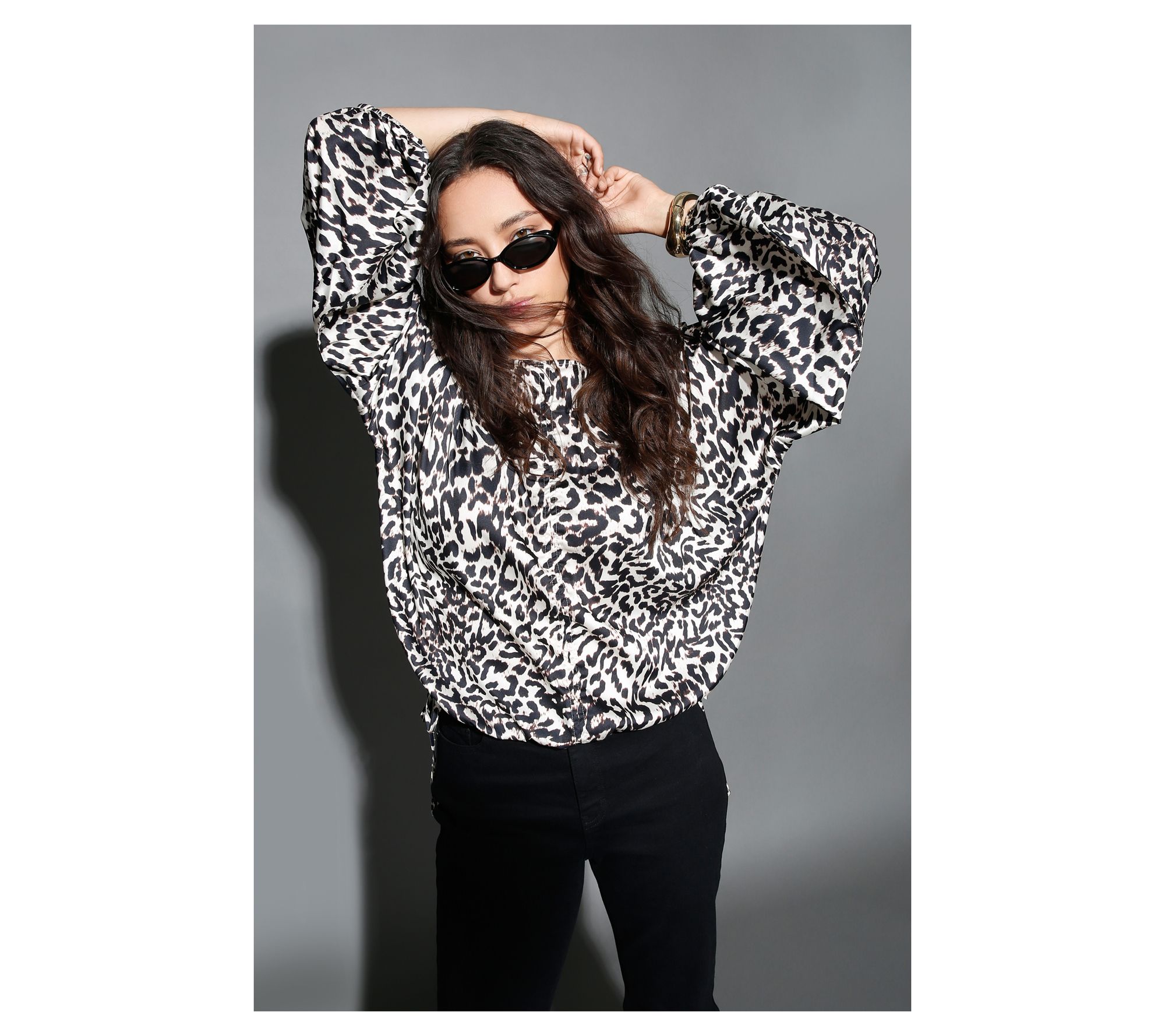 RM Studio x Rebecca Minkoff Lantern Sleeve Blouse