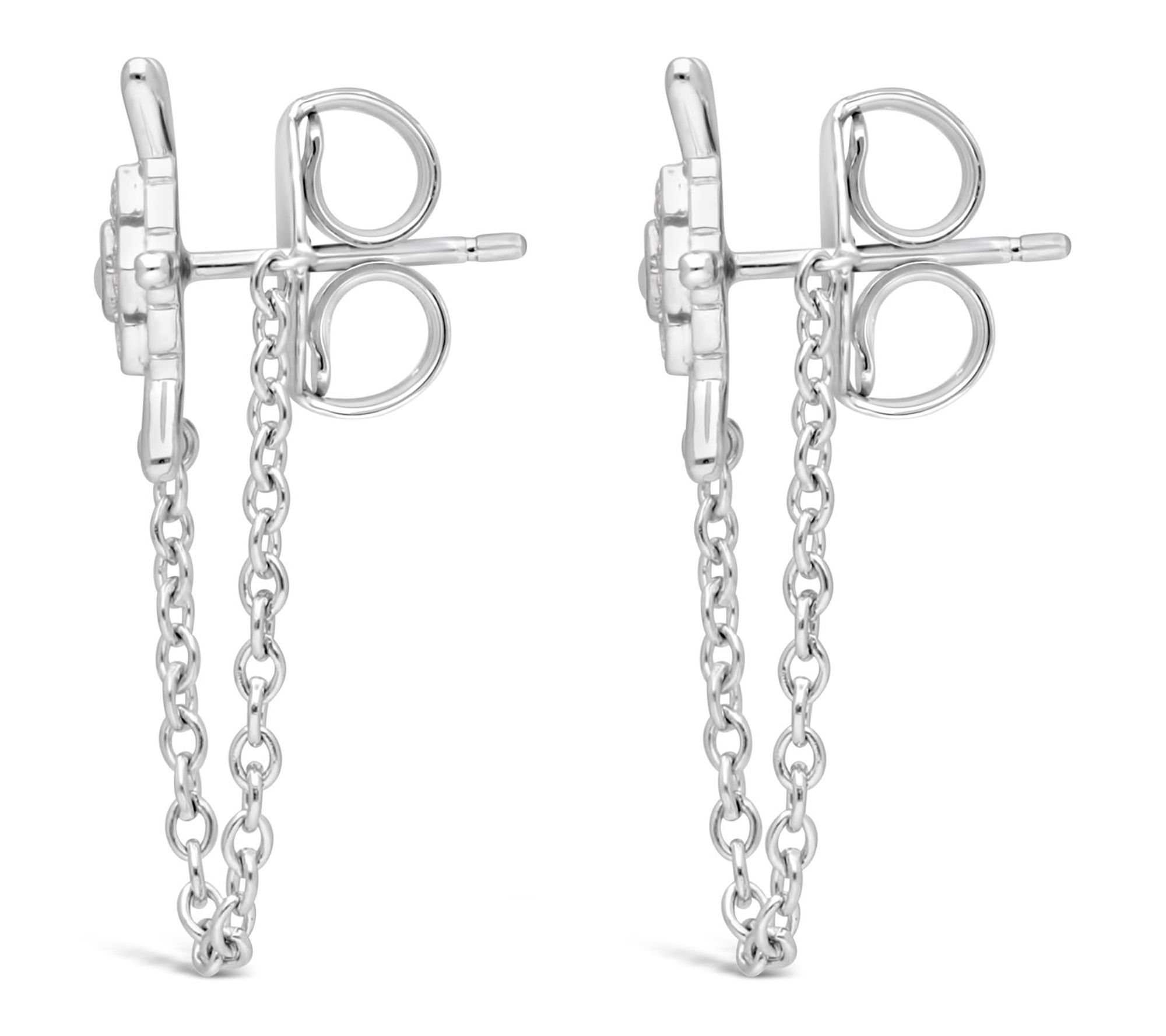 Goddaughters Sterling Silver Opal Snowflake Earrings