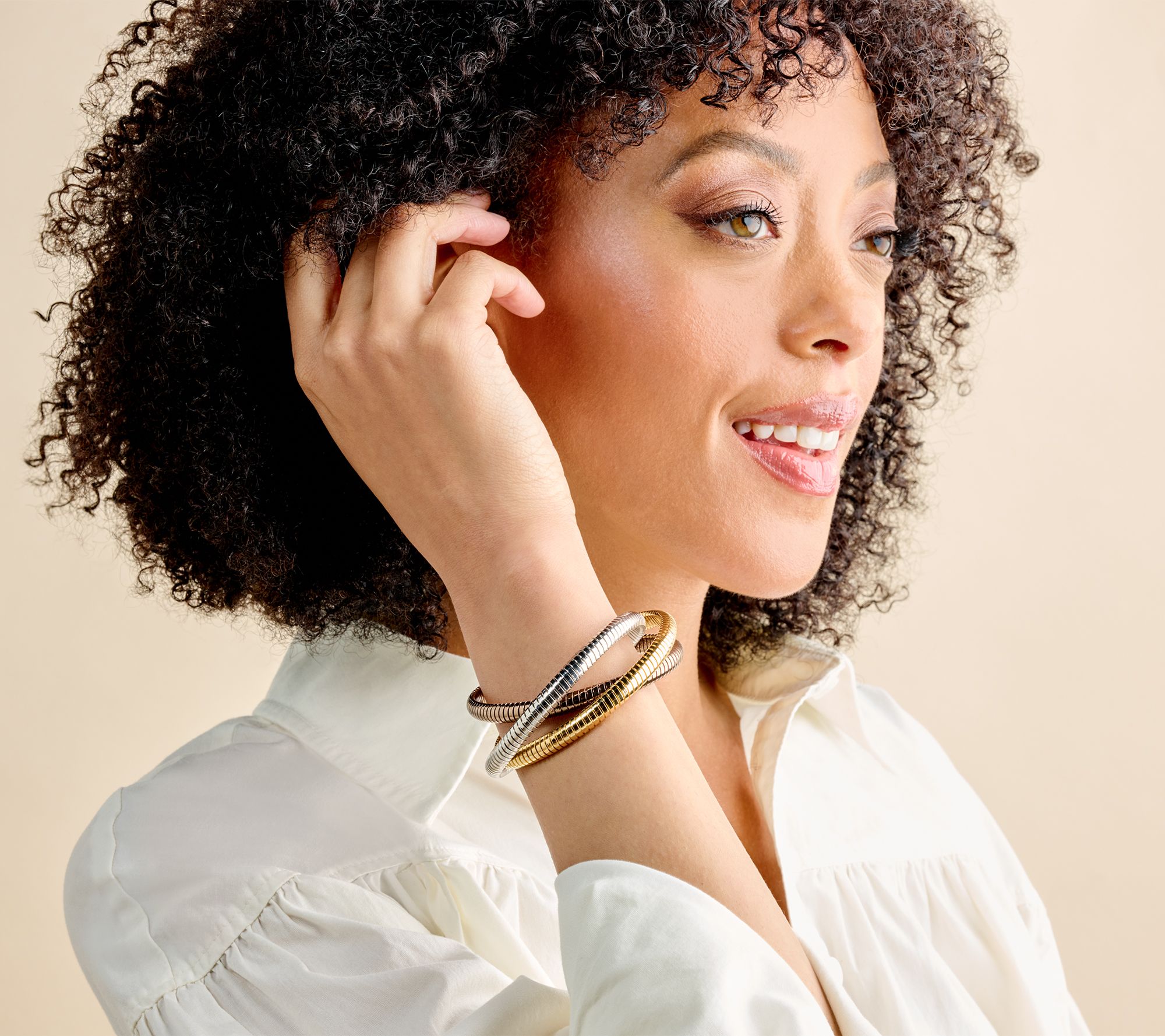 David Markstein Bronze Three Strand Slip-On Tubogas Bracelet