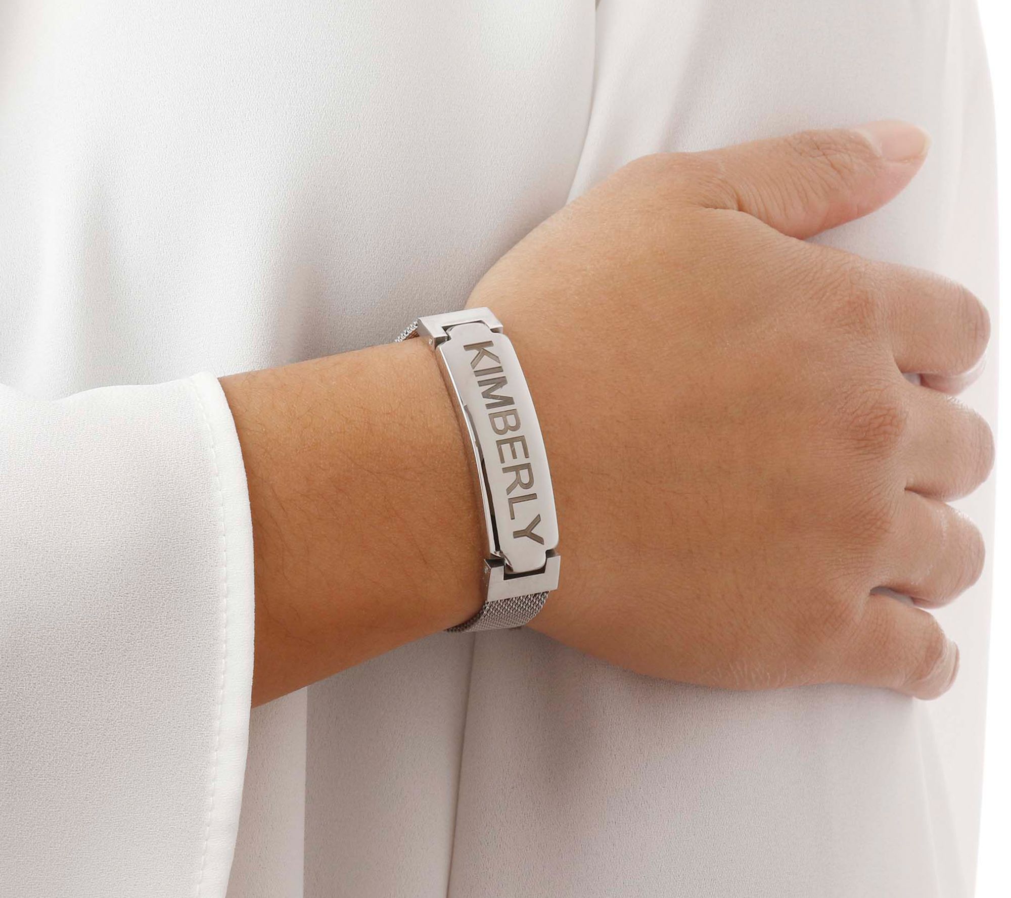 Steel by Design Personalized Mesh Band Bracelet