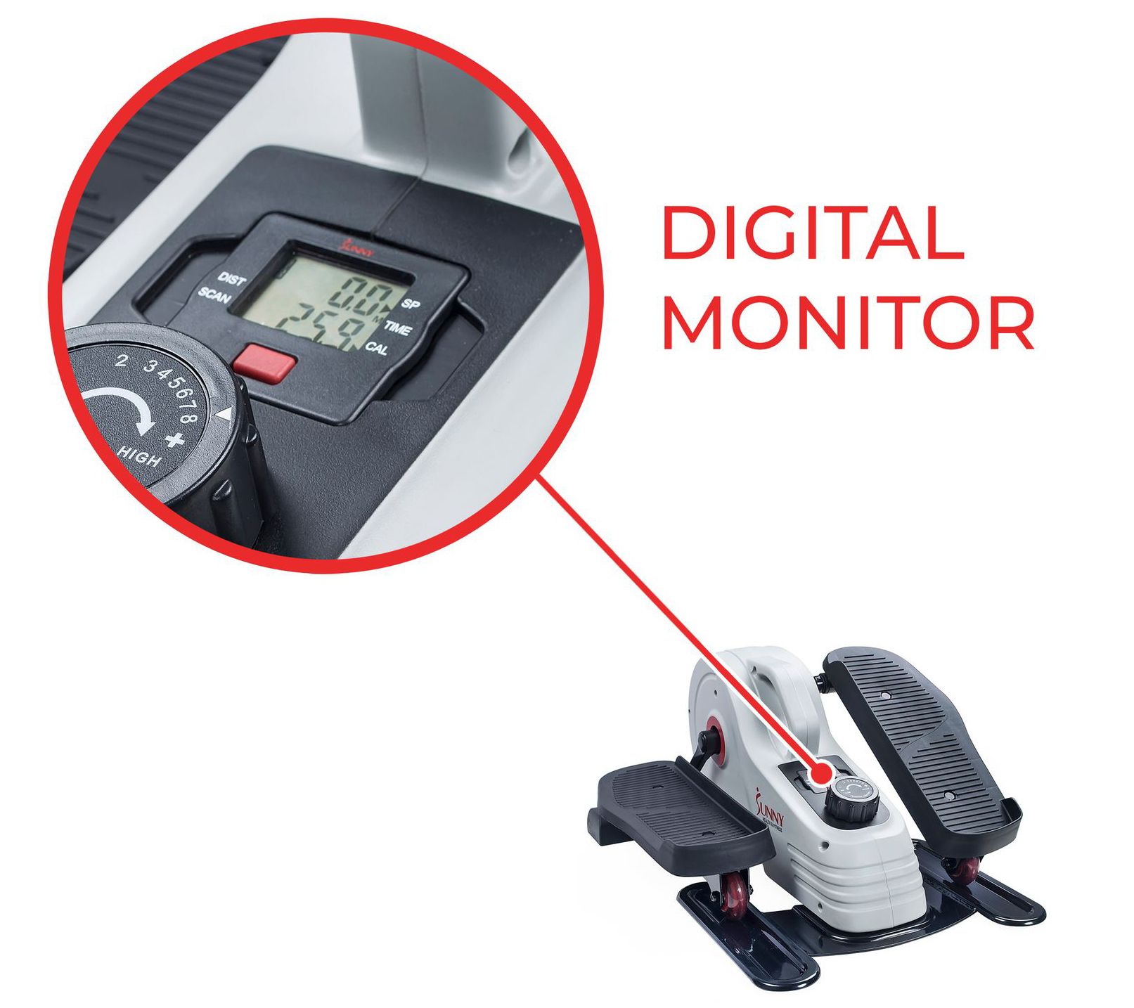 Sunny Health & Fitness Magnetic Under Desk Elliptical