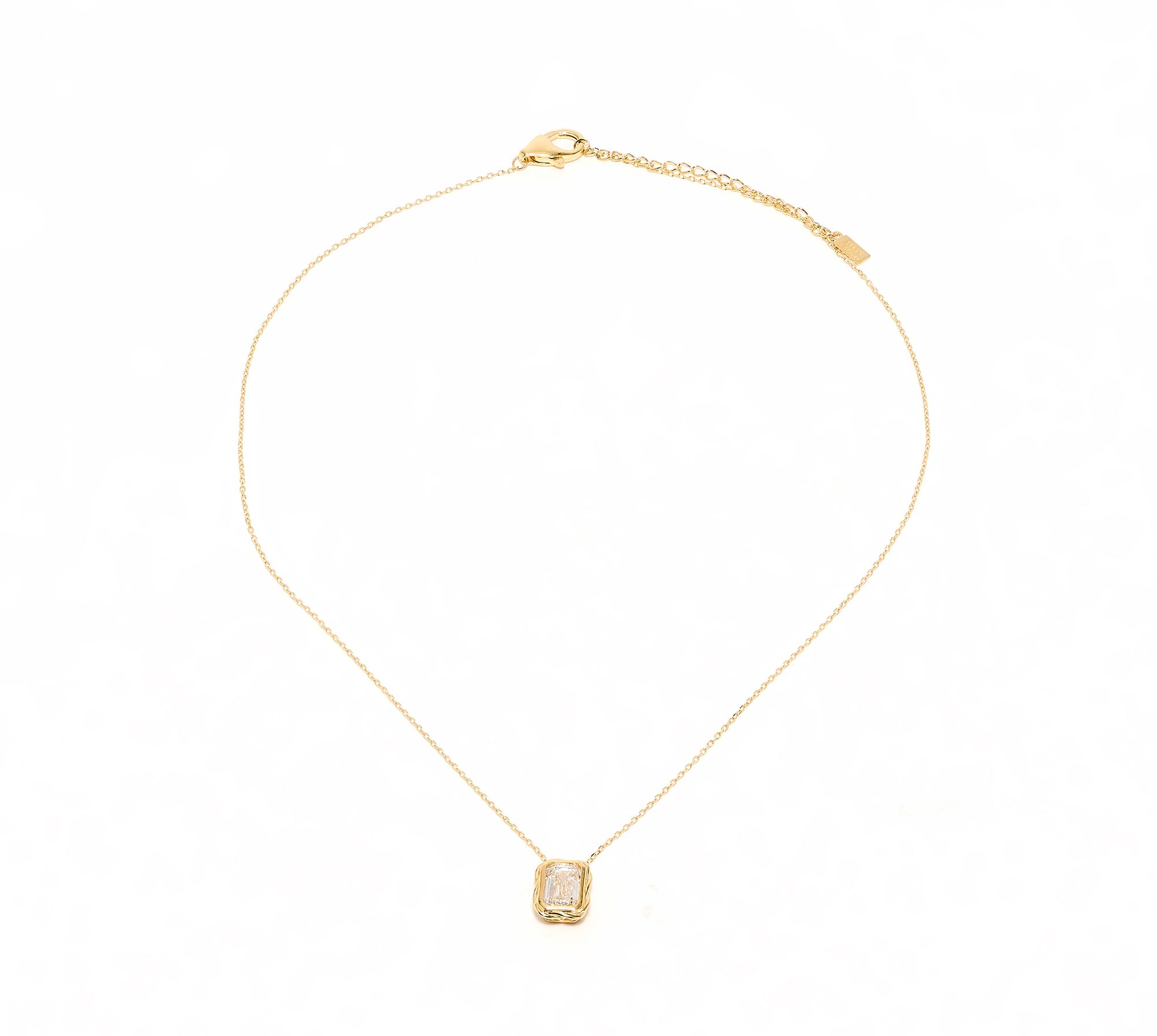 XO TACORI Lab Grown Diamond 1.50 cttw Emerald Necklace, 14K