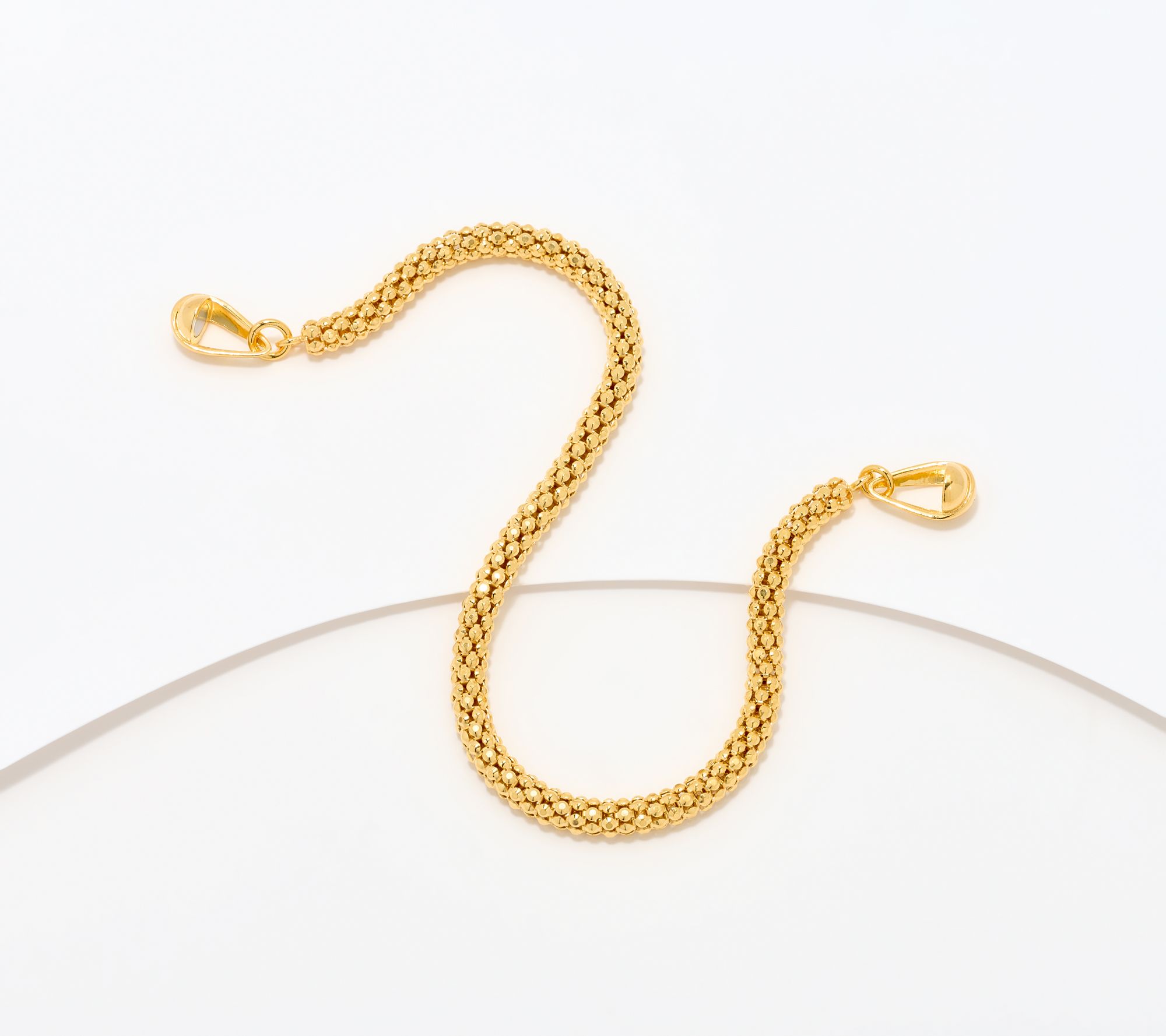 UltraFine 950 Silver Popcorn Chain Magnetic Clasp Bracelet