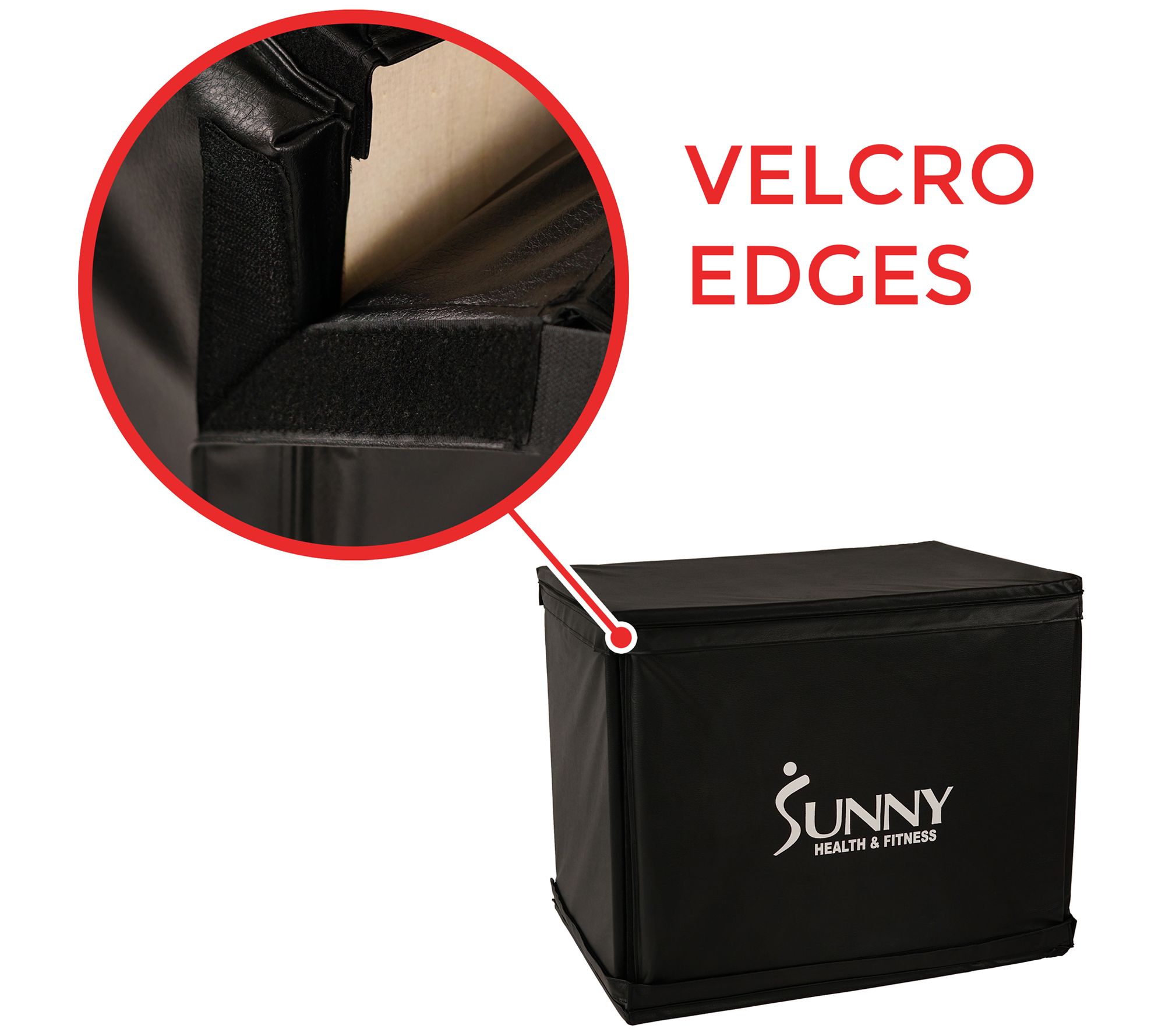 Sunny Health & Fitness Wood Plyo Box with Cover