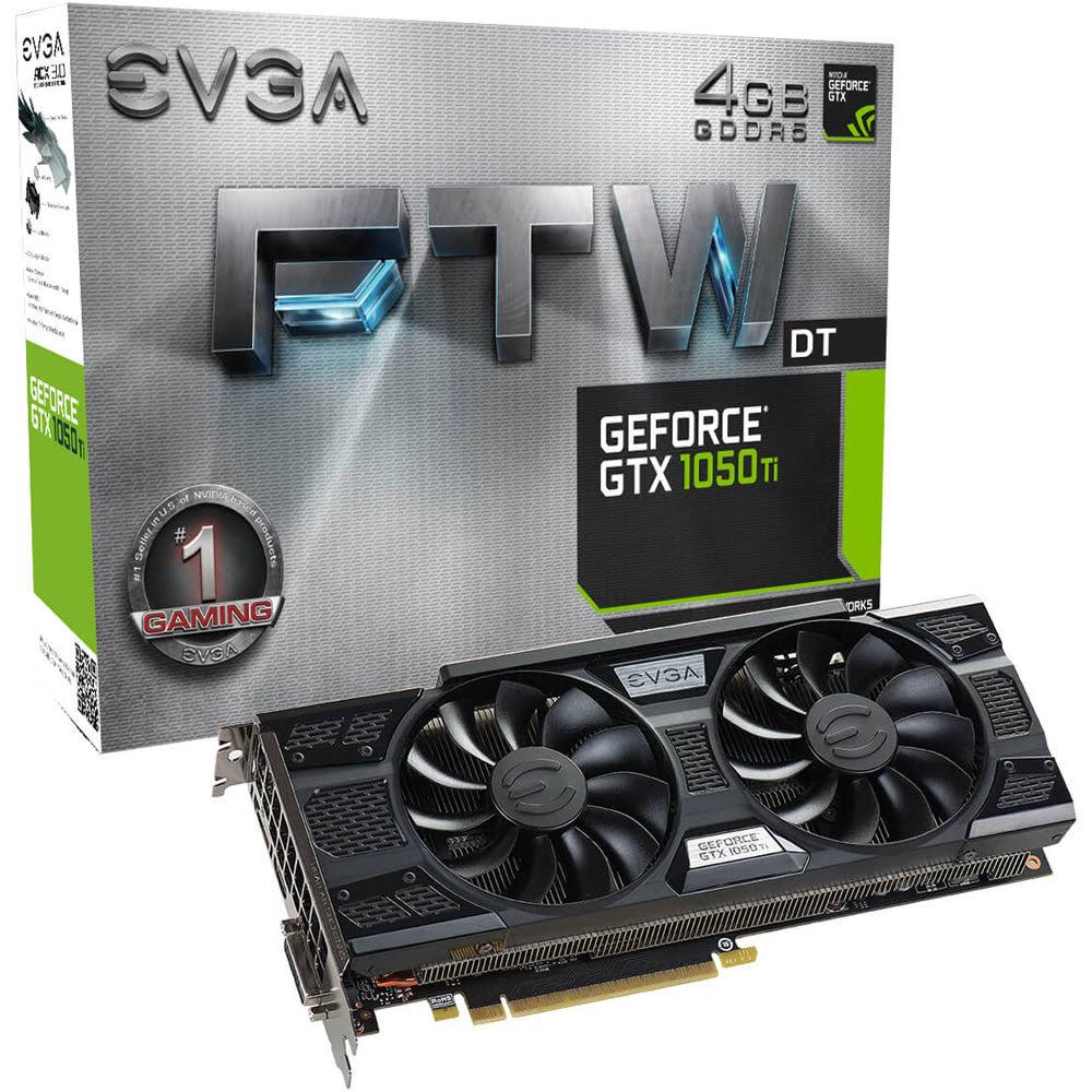 EVGA Nvidia GeForce GTX 1050 Ti FTW DT Gaming 4GB GDDR5