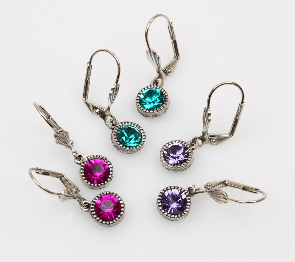 Anne Koplik Jewel Hues Set of 3 Round Crystal-Drop Earrings
