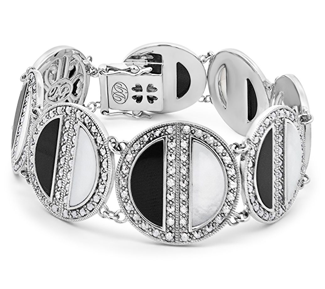 Dallas Prince Sterling Chrome Marcasite Deco Dreams Bracelet