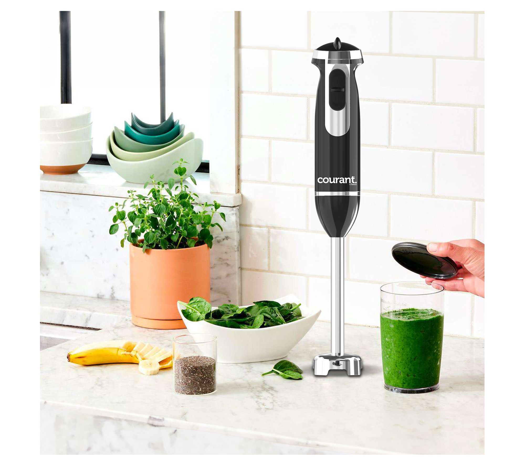 Courant 350-Watt Multifunctional Hand Blender w/ Whisk & Cup