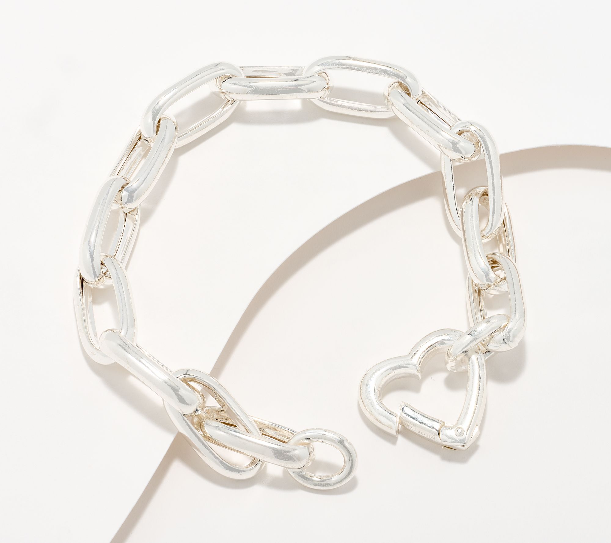 UltraFine 950 Silver Heart Closure Choice of Chain Bracelet