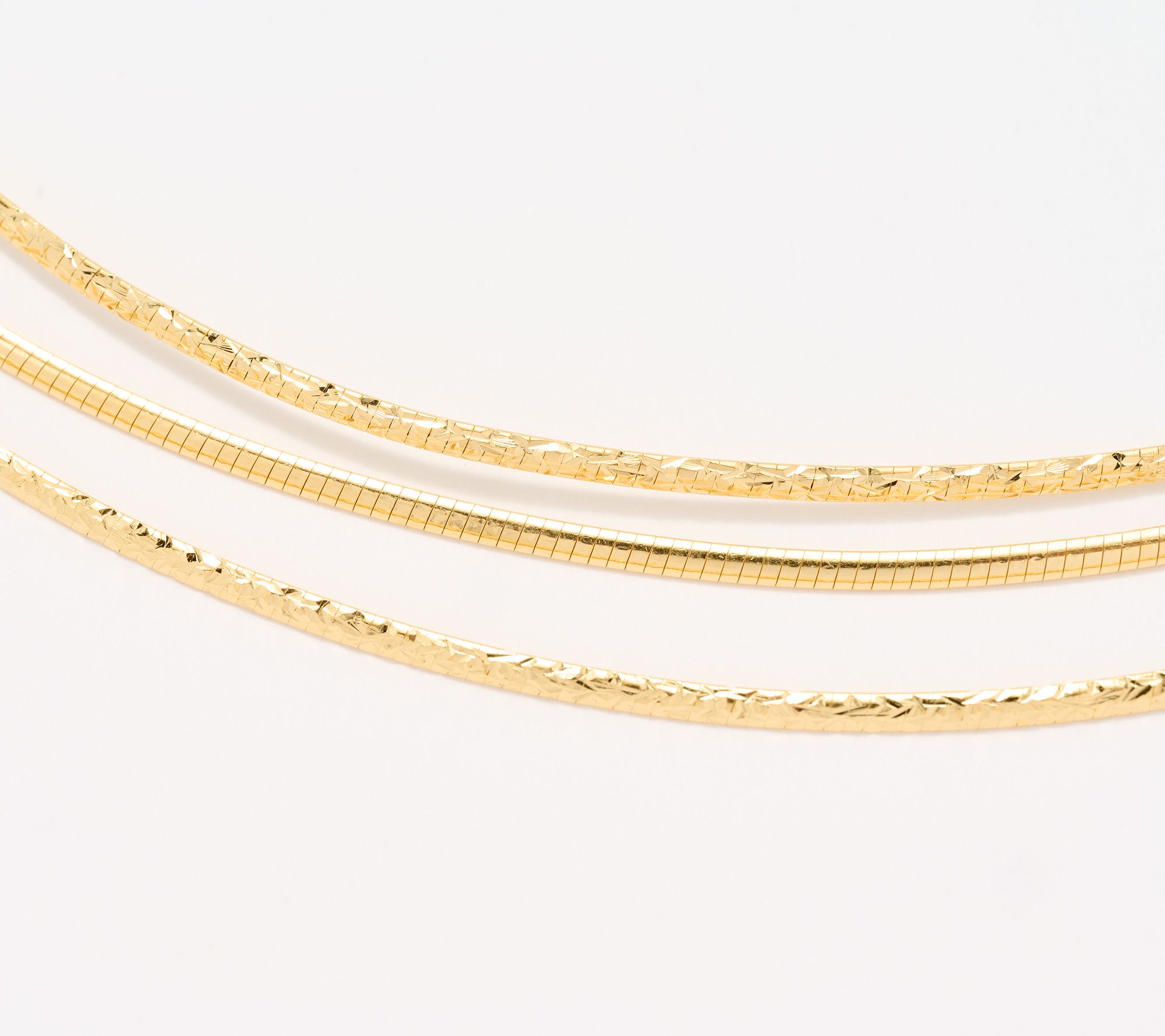 Silver Style Triple Row Diamond Cut 17