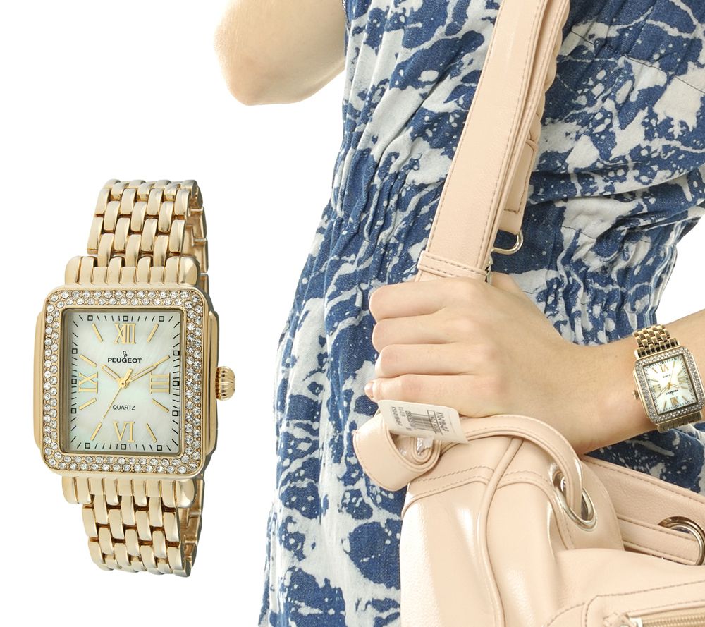 Peugeot Women's Goldtone MOP-Dial Bracelet Watch