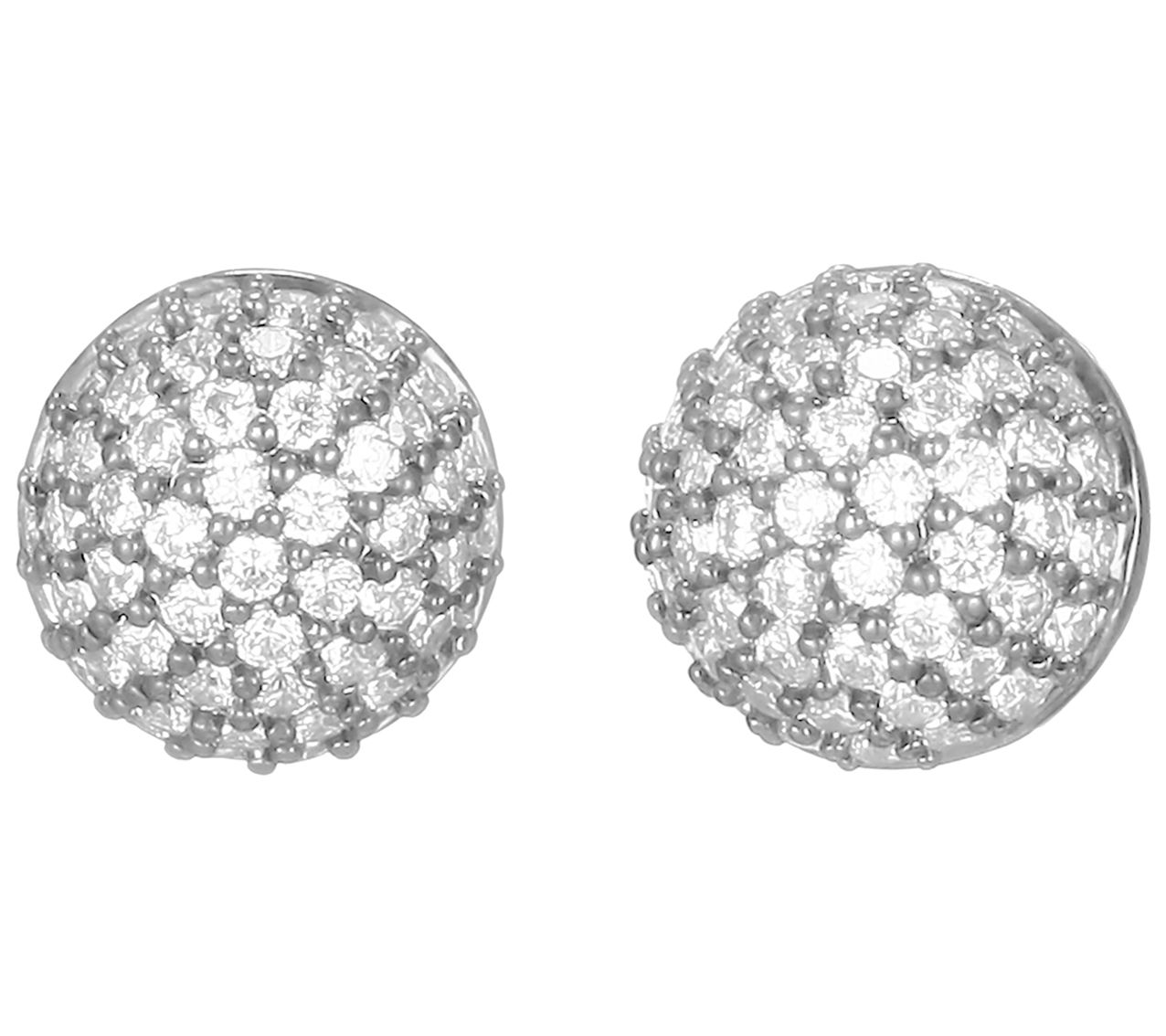 Diamonique 1.65 cttw Ball Stud Earrings, Sterling Silver