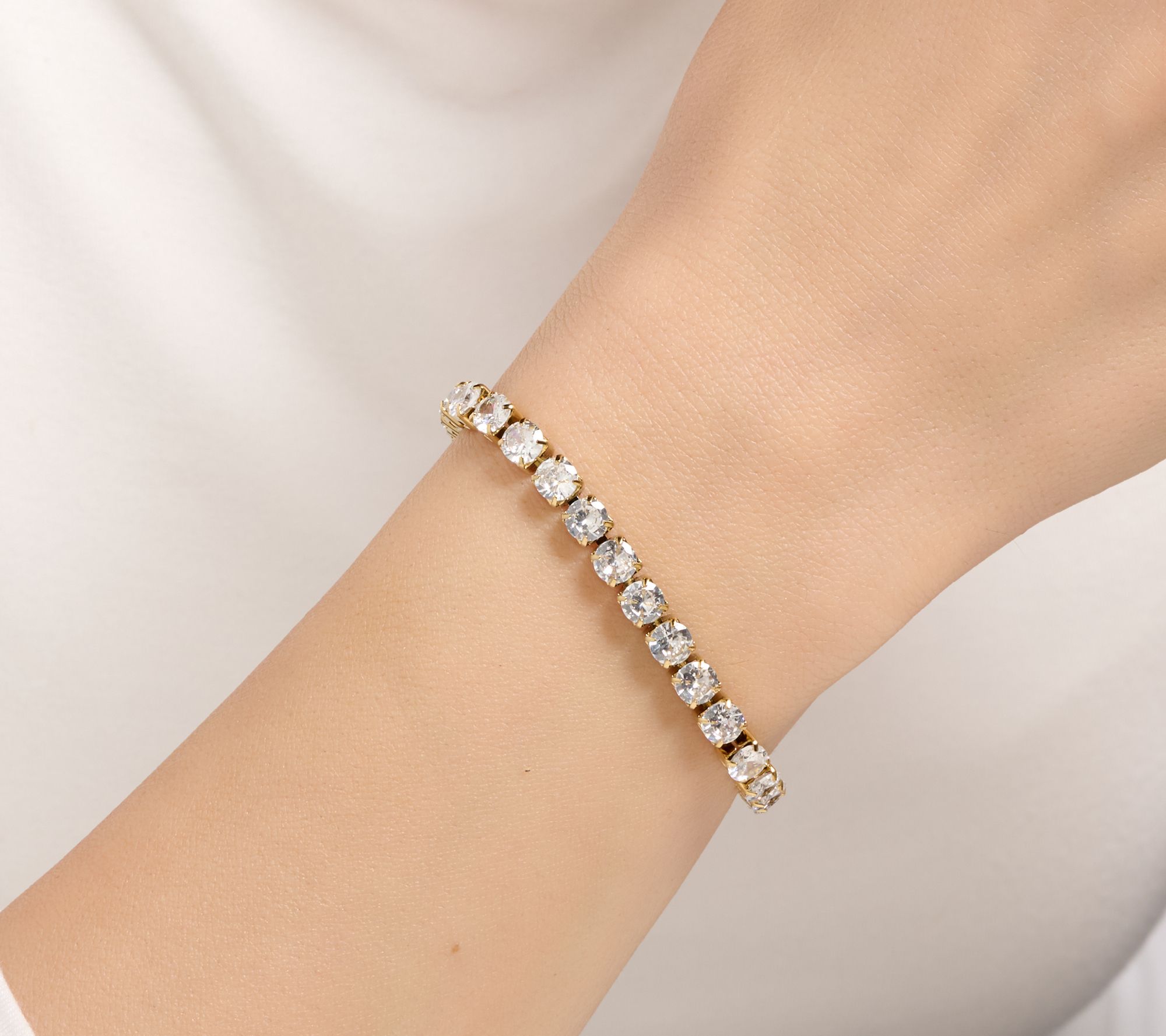 Steel by Diamonique Round Tennis Bracelet