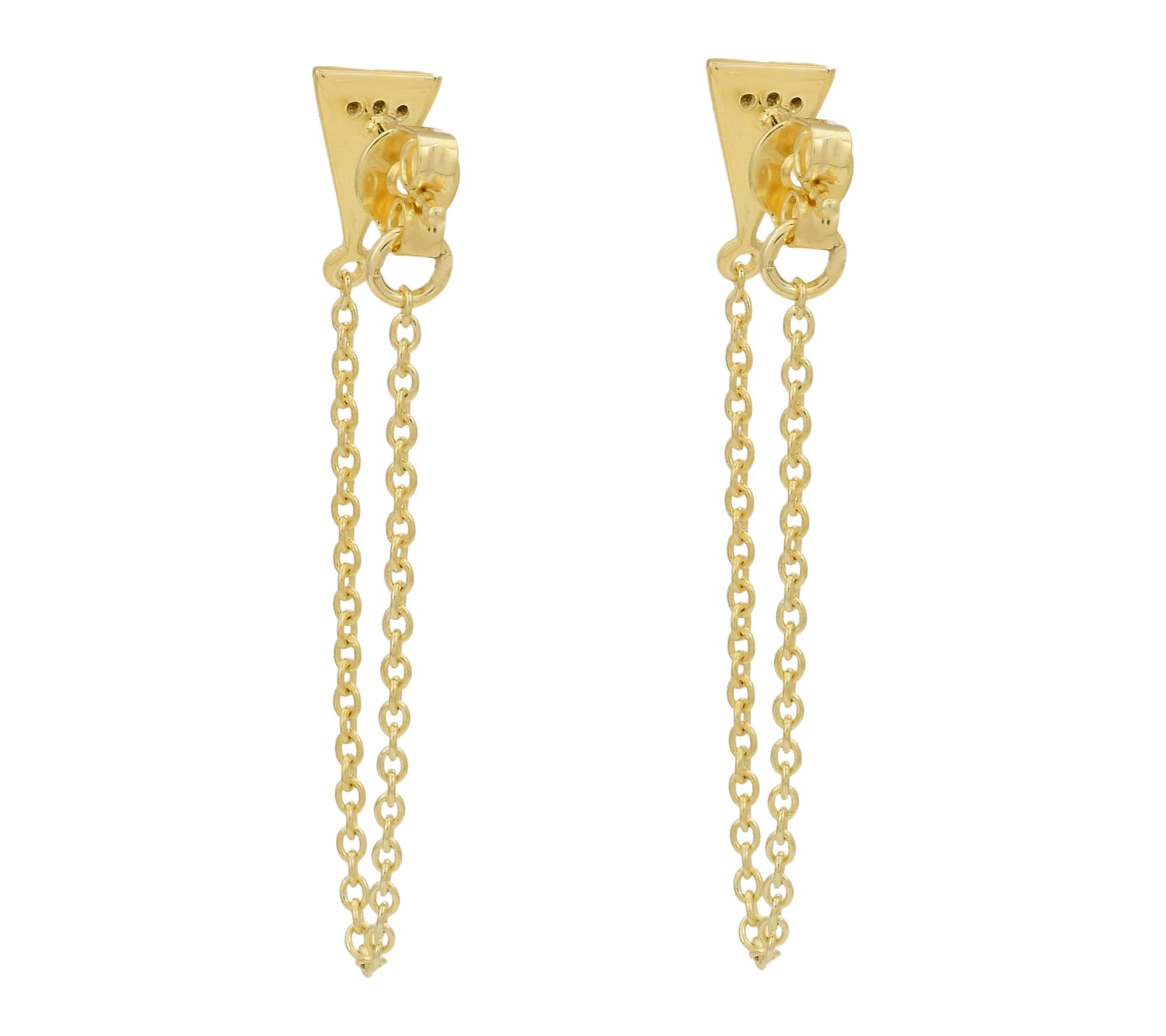 Affinity Diamonds Accent Dangle Earrings, 14K Gold Plated