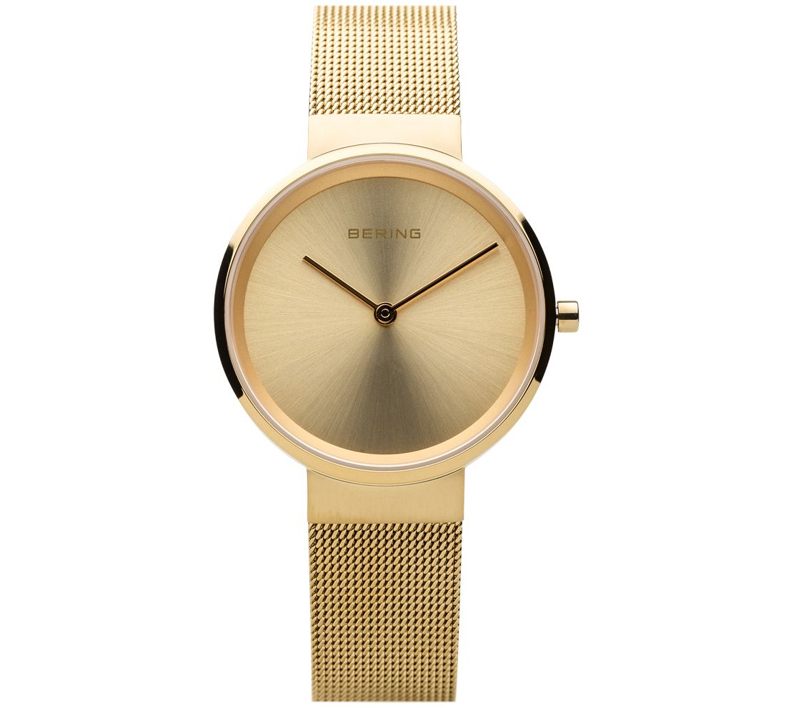 Bering Women's Classic Goldtone Mesh Bracelet Watch