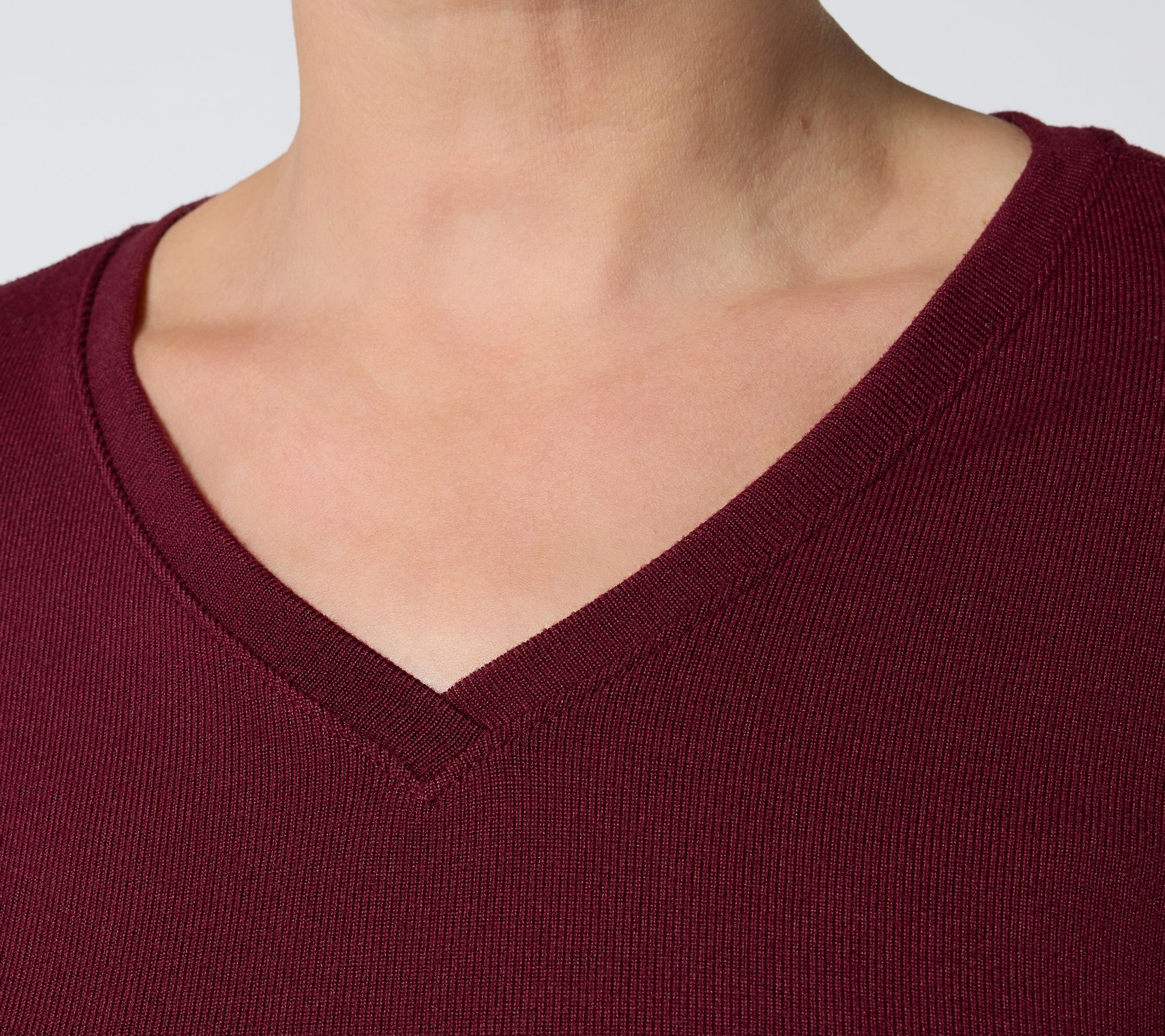 Denim & Co. Essentials Heavenly Jersey 2-Pack V-Neck Tunics