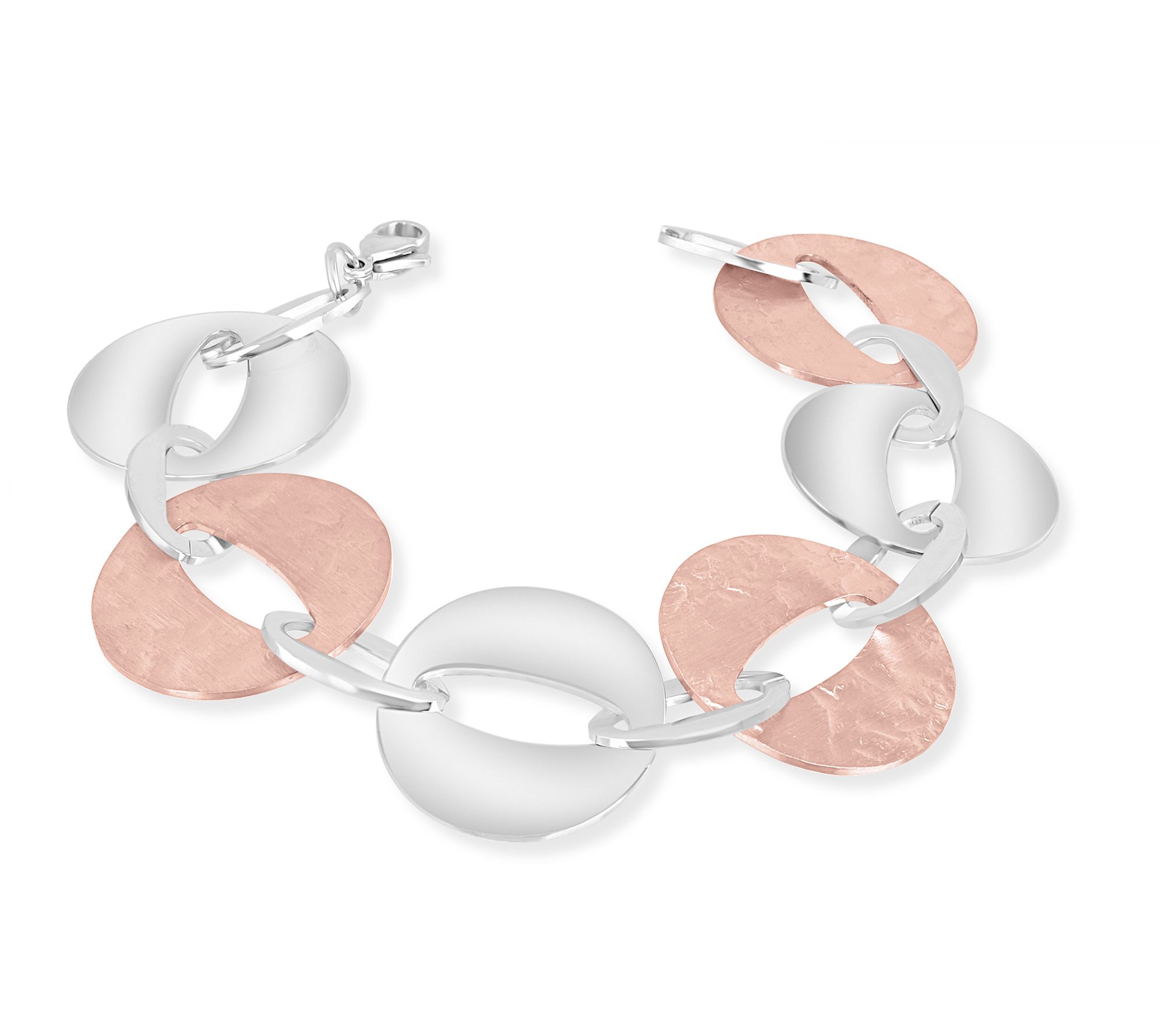 Steel by Design Two-Tone Textured and Polish ed Bracelet