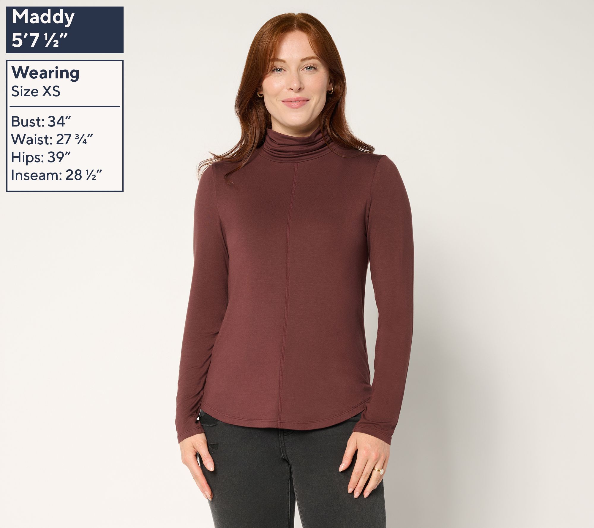 Me by Jennie Garth Larimer Long Sleeve Turtleneck Top