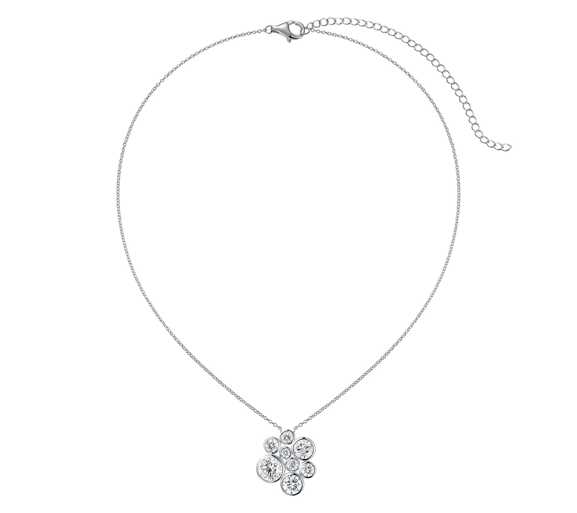 Diamonique x Jennifer Miller Bubble Necklace, Sterling