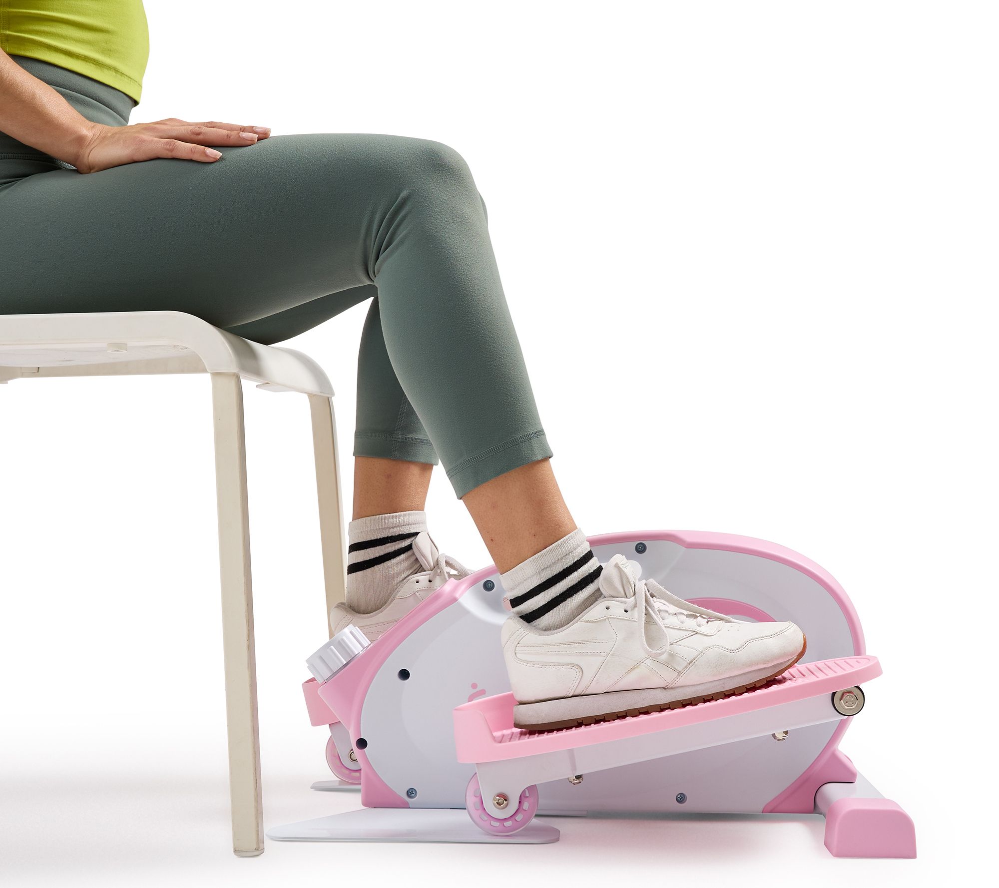 Sunny Smart Pink Under-Desk Mini Elliptical Trainer