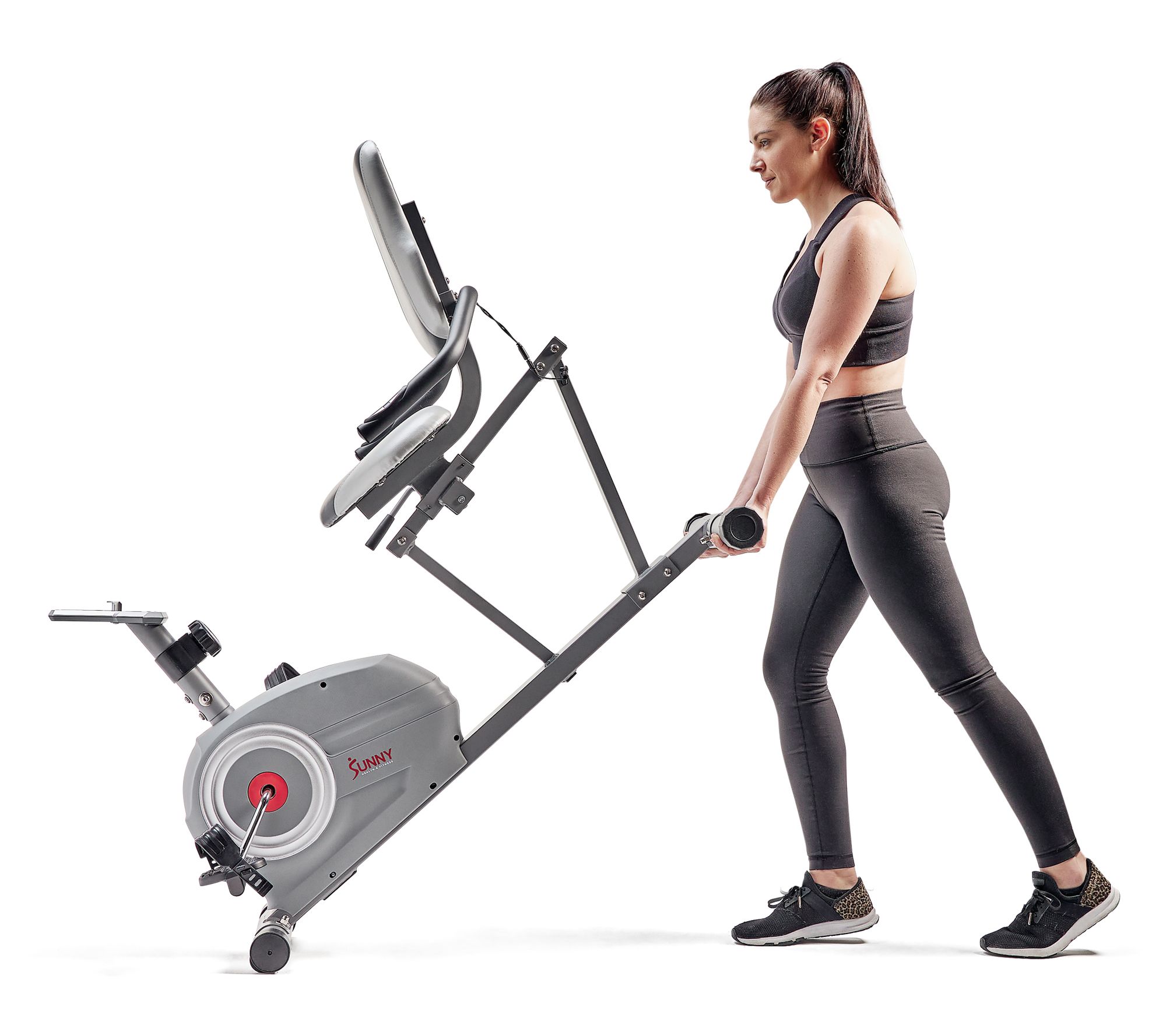 Sunny Health & Fitness Essentials Series Smart Recumbent Bike