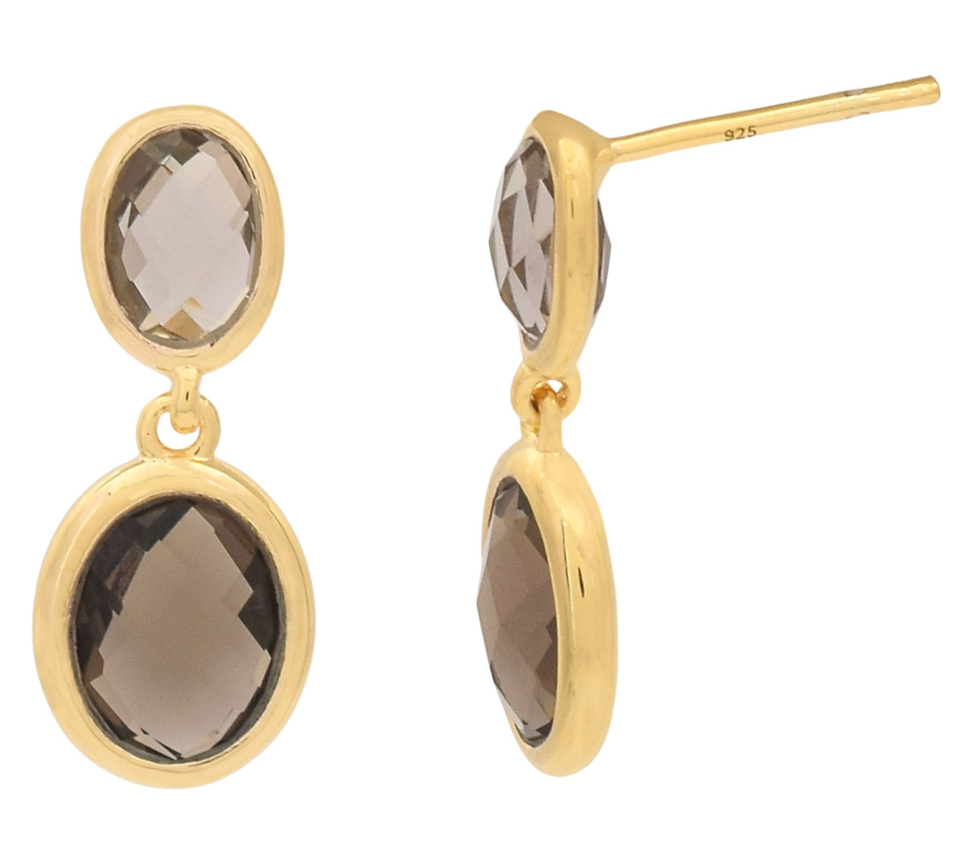 Affinity Gems Quartz Dangle Earrings, 14K GoldPlated