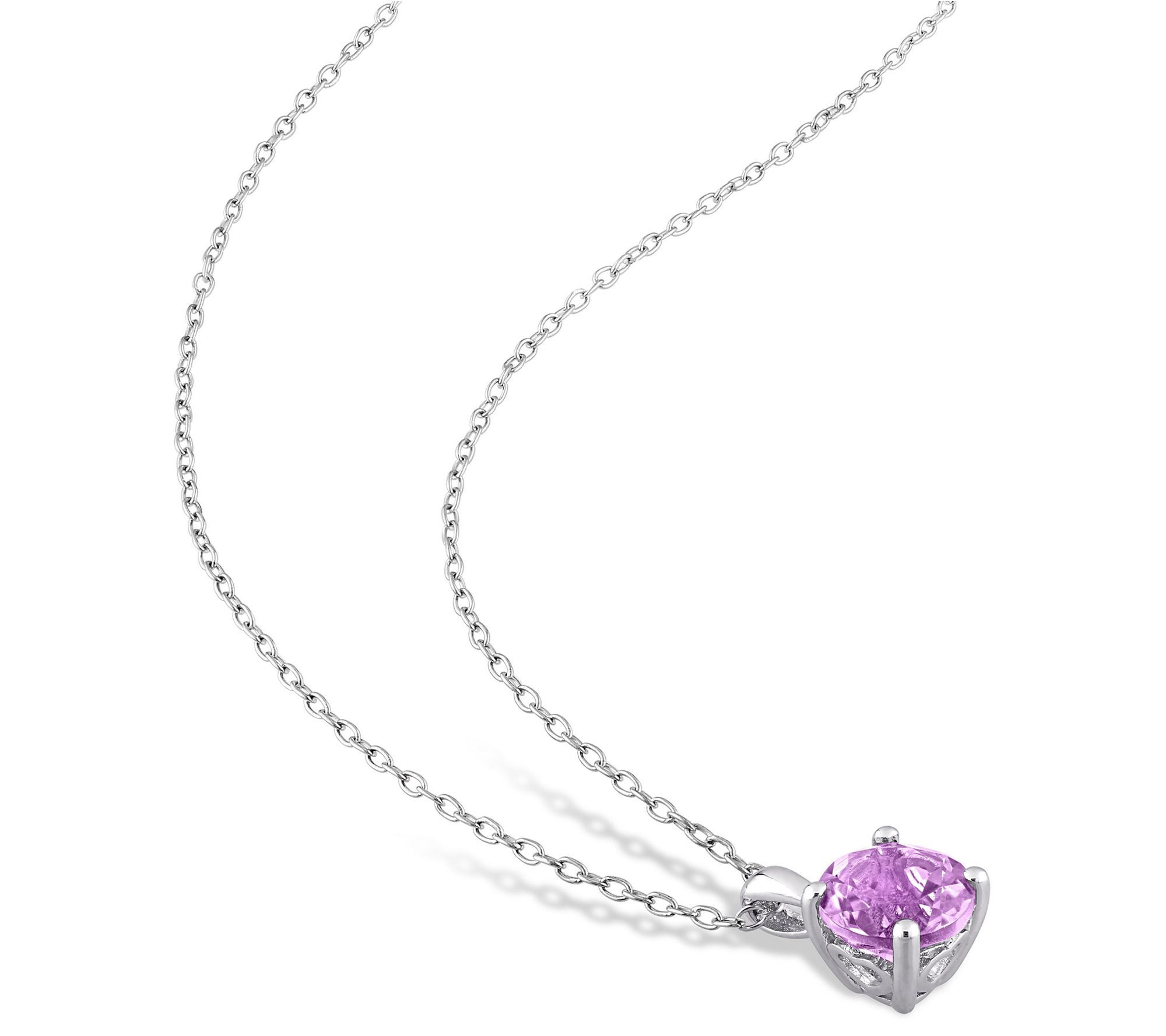 Affinity Gems Amethyst Earrings & Necklace Set, Sterling