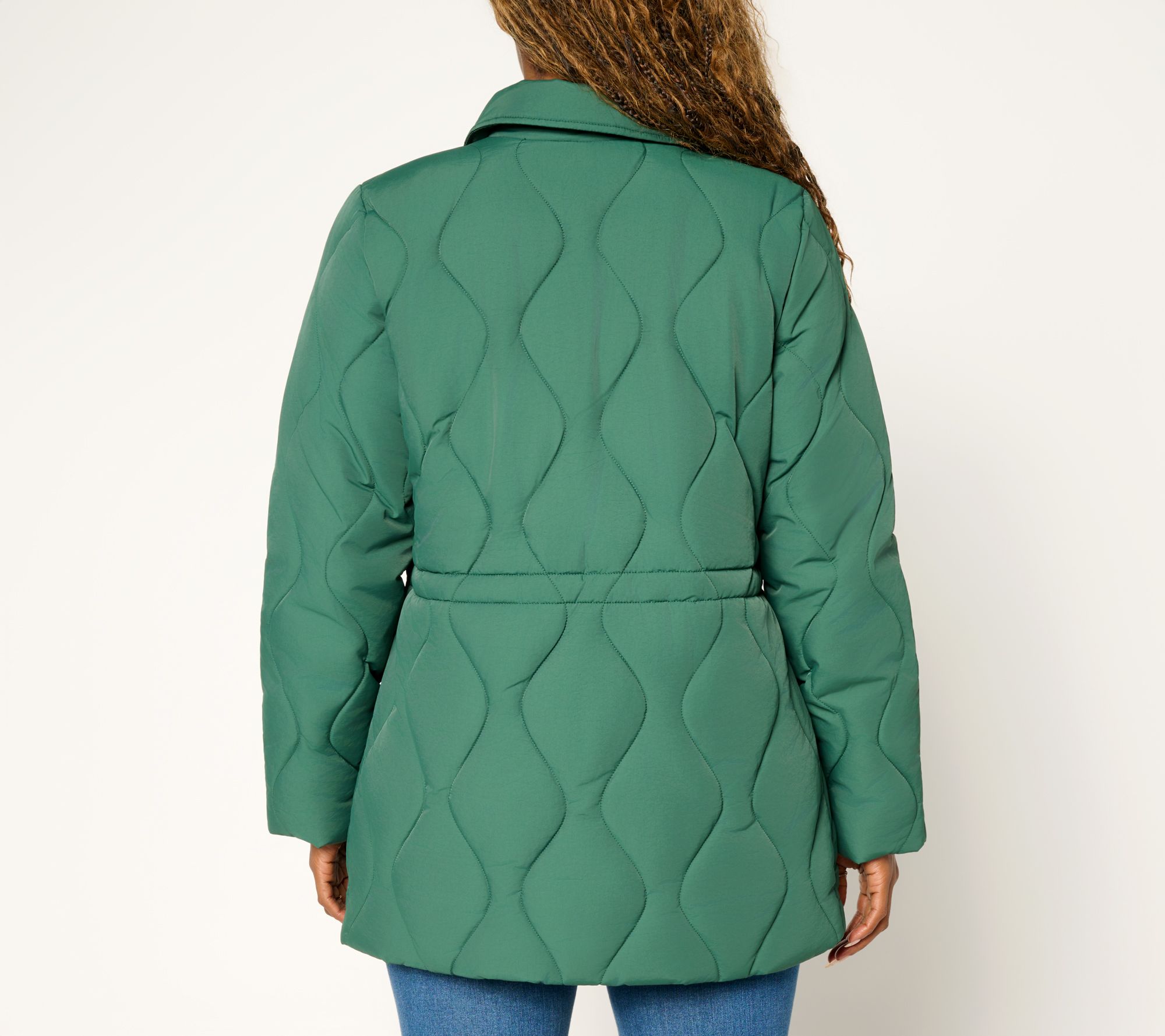 Susan Graver Quilted Cinch Waist Jacket